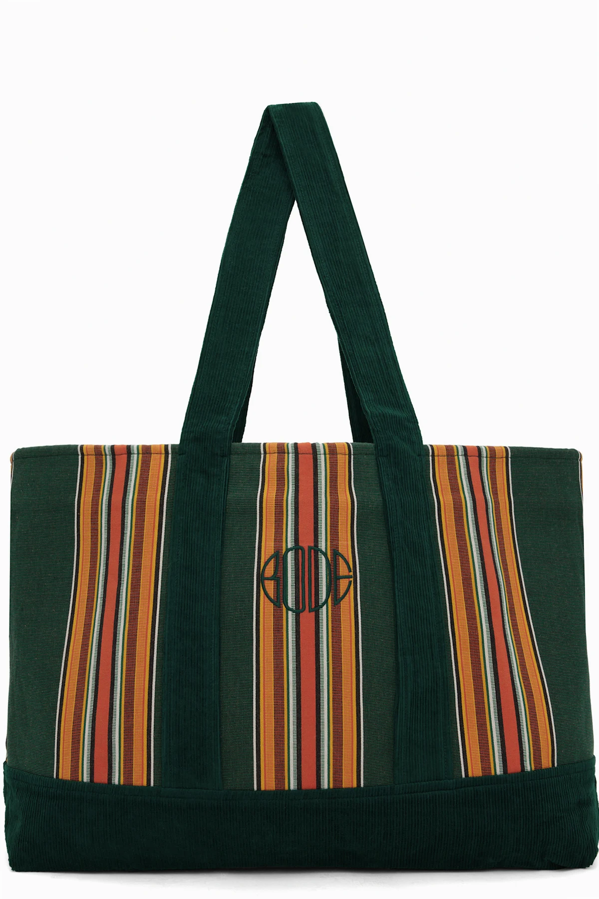 Green Parakeet Stripe Tote