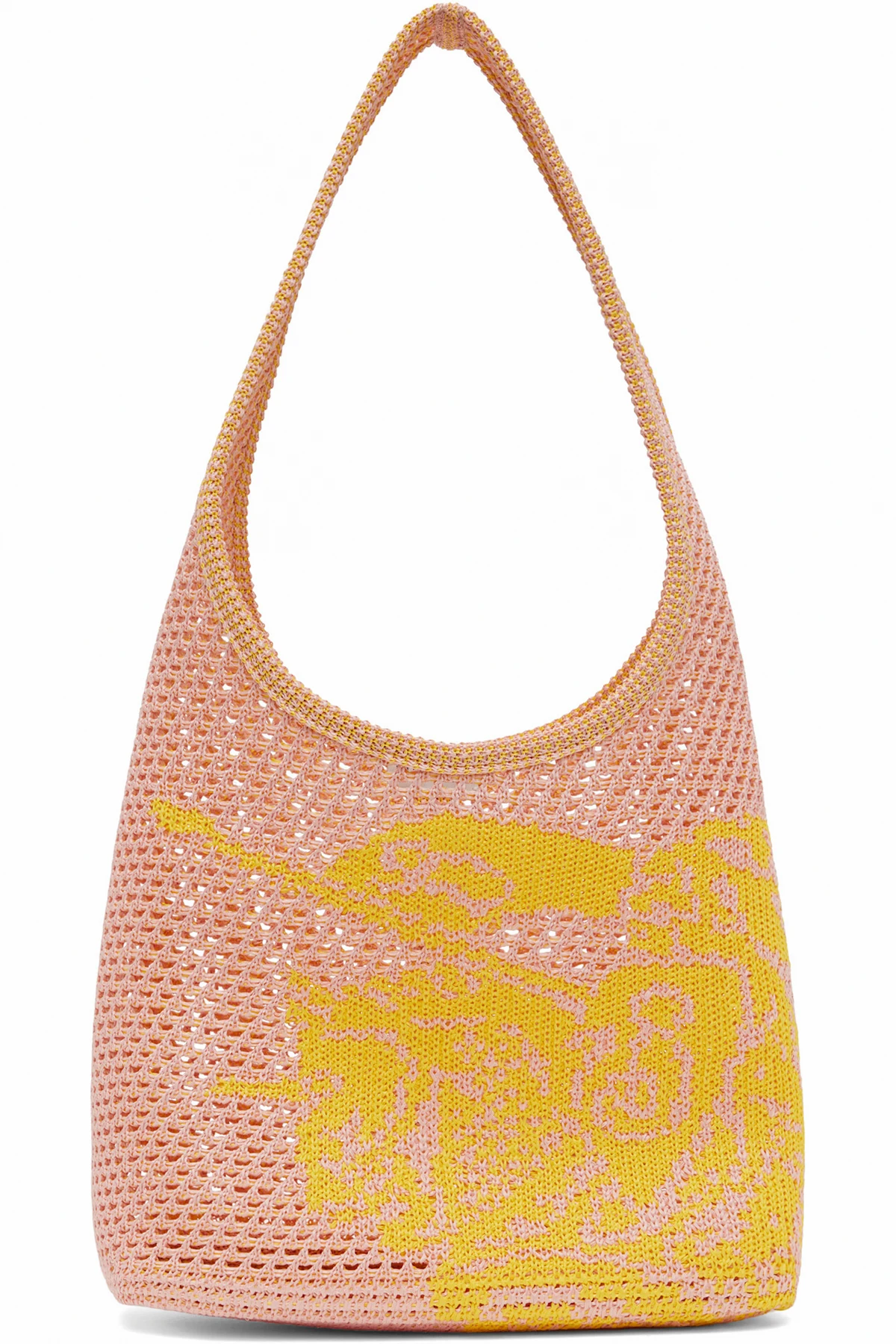 Pink & Yellow Small EKD Crochet Tote