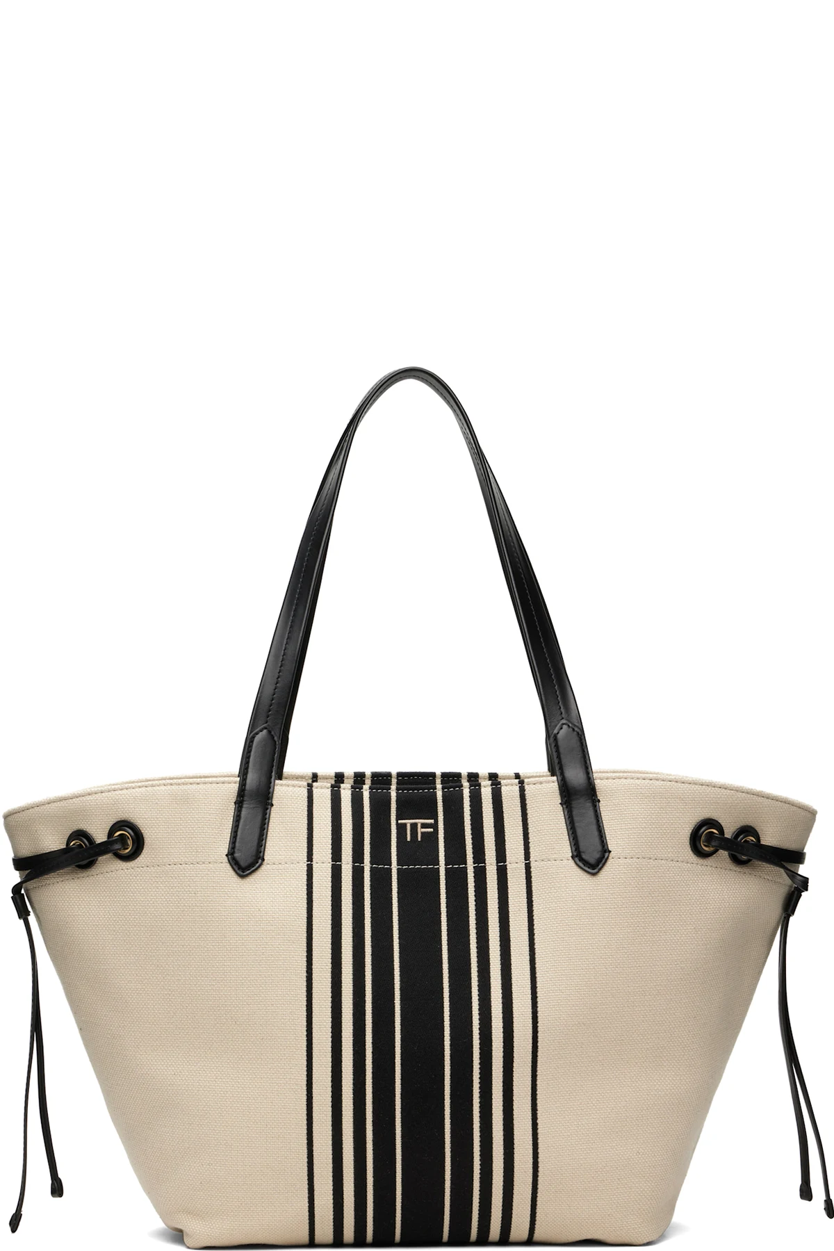 Off-White Striped Jacquard Large Tote