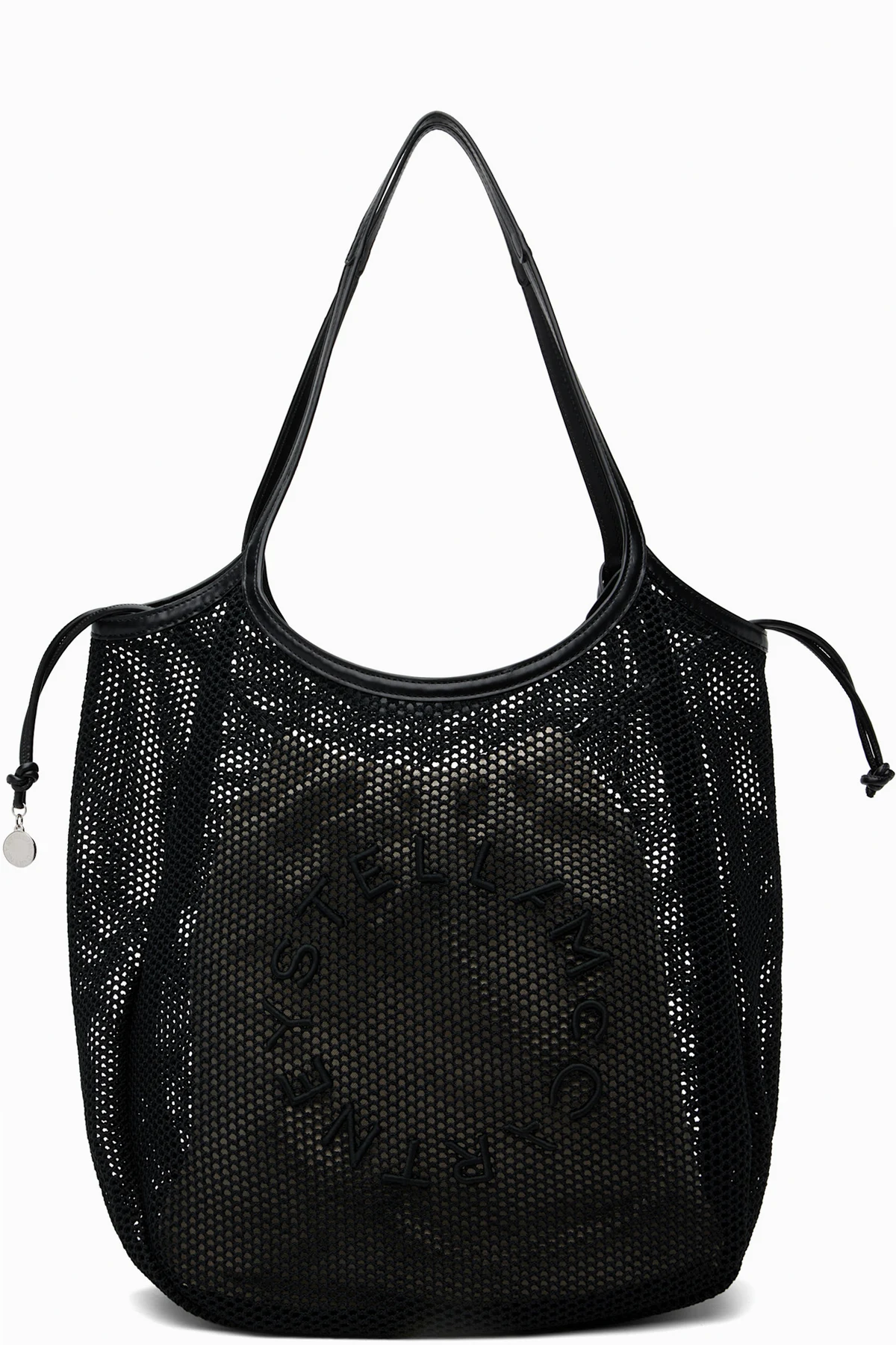 Black Logo Mesh Tote