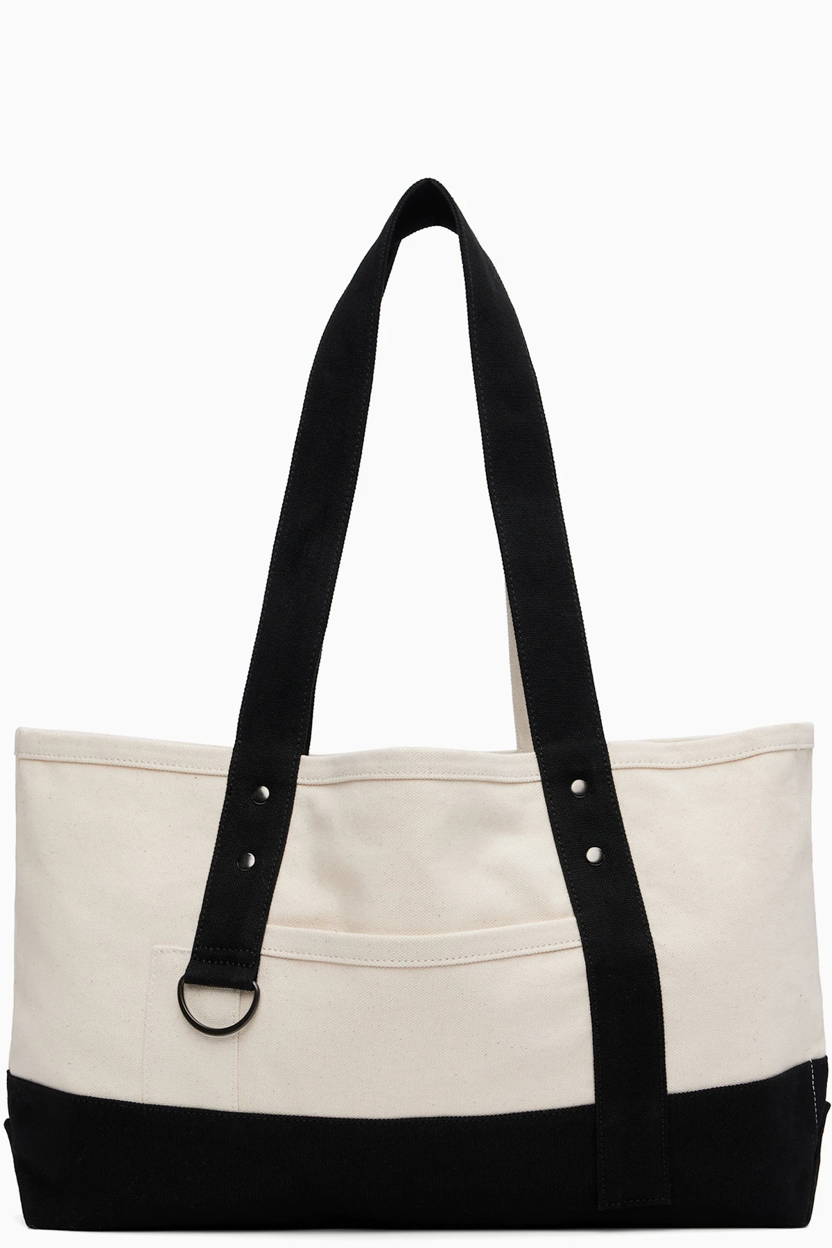 Off-White & Black Big Washer Canvas Tote