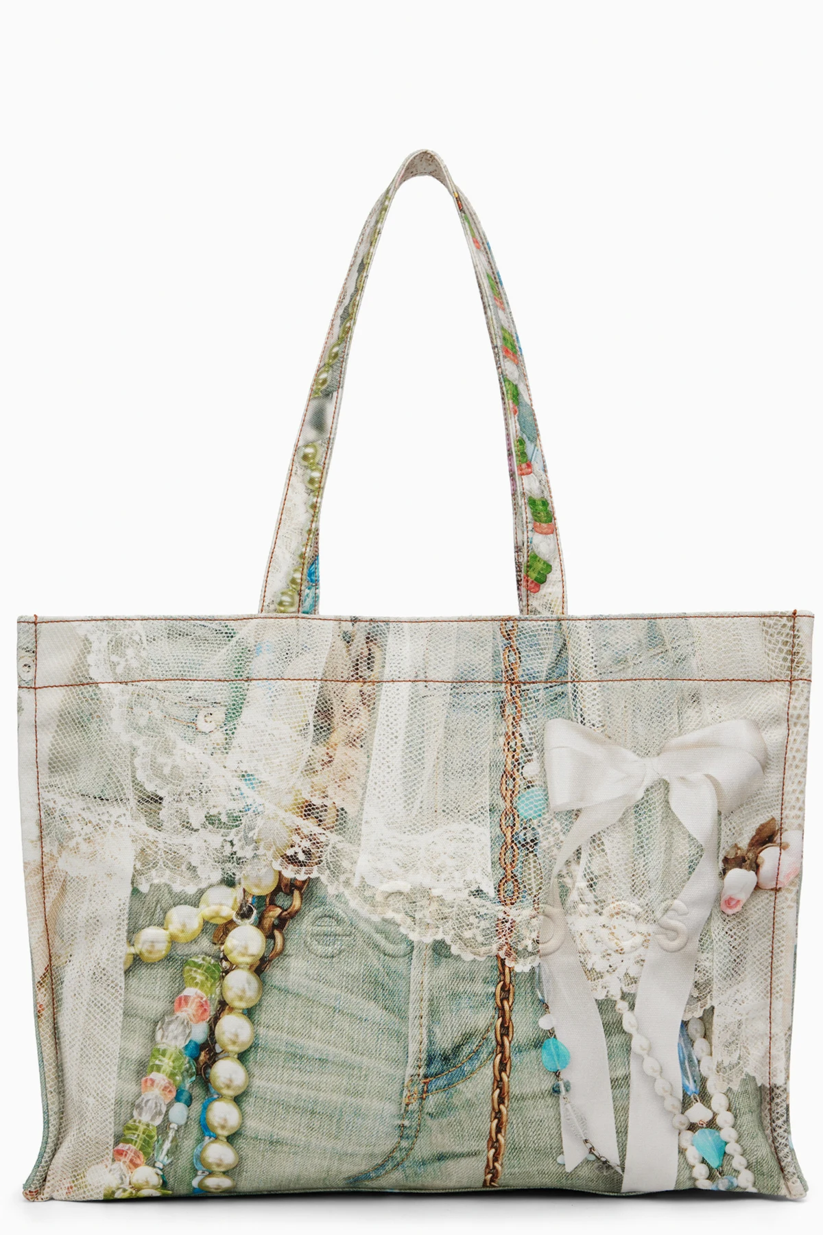 Multicolor Logo Shoulder Tote