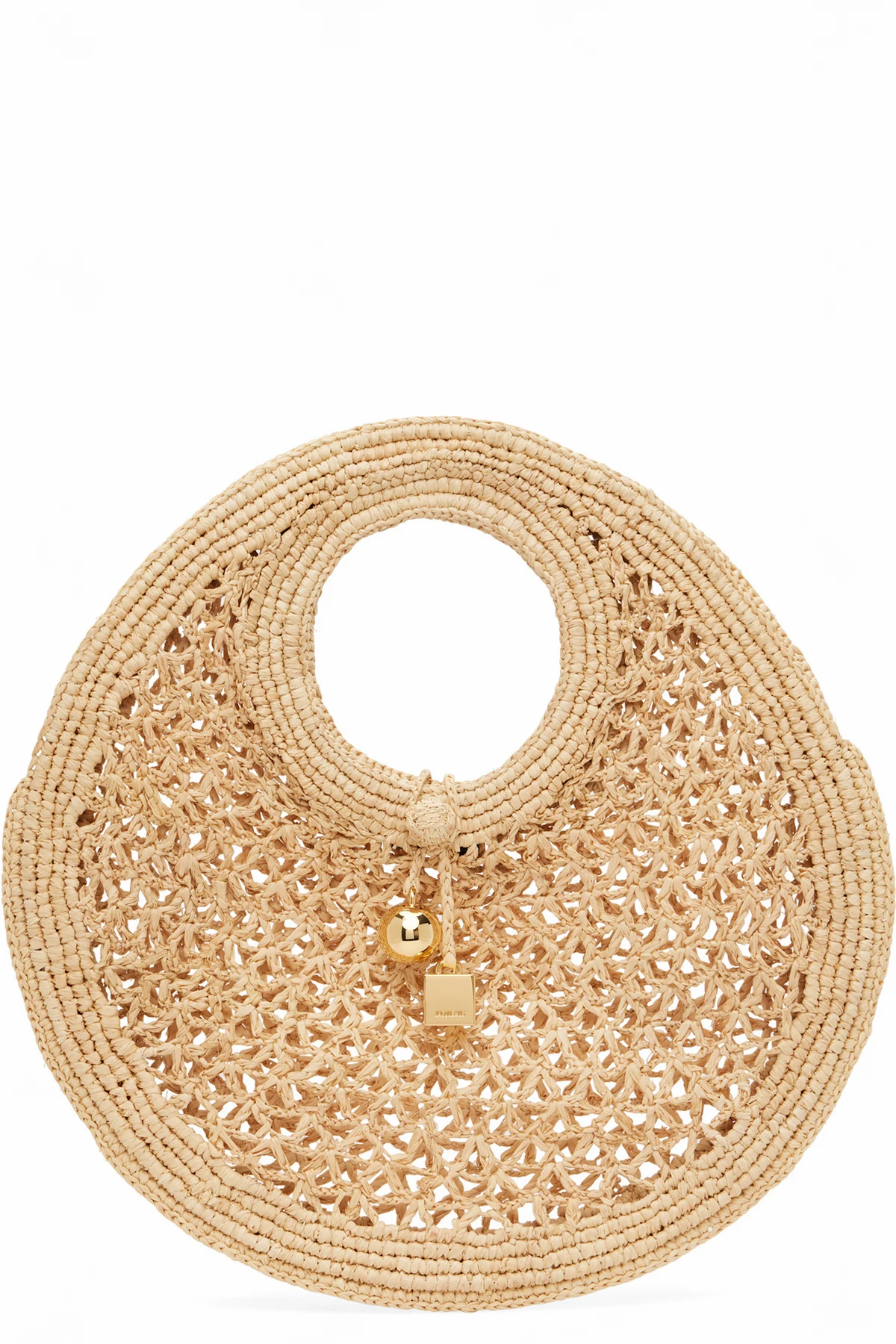 Beige La Croisière 'The Spiaggia small round' Tote