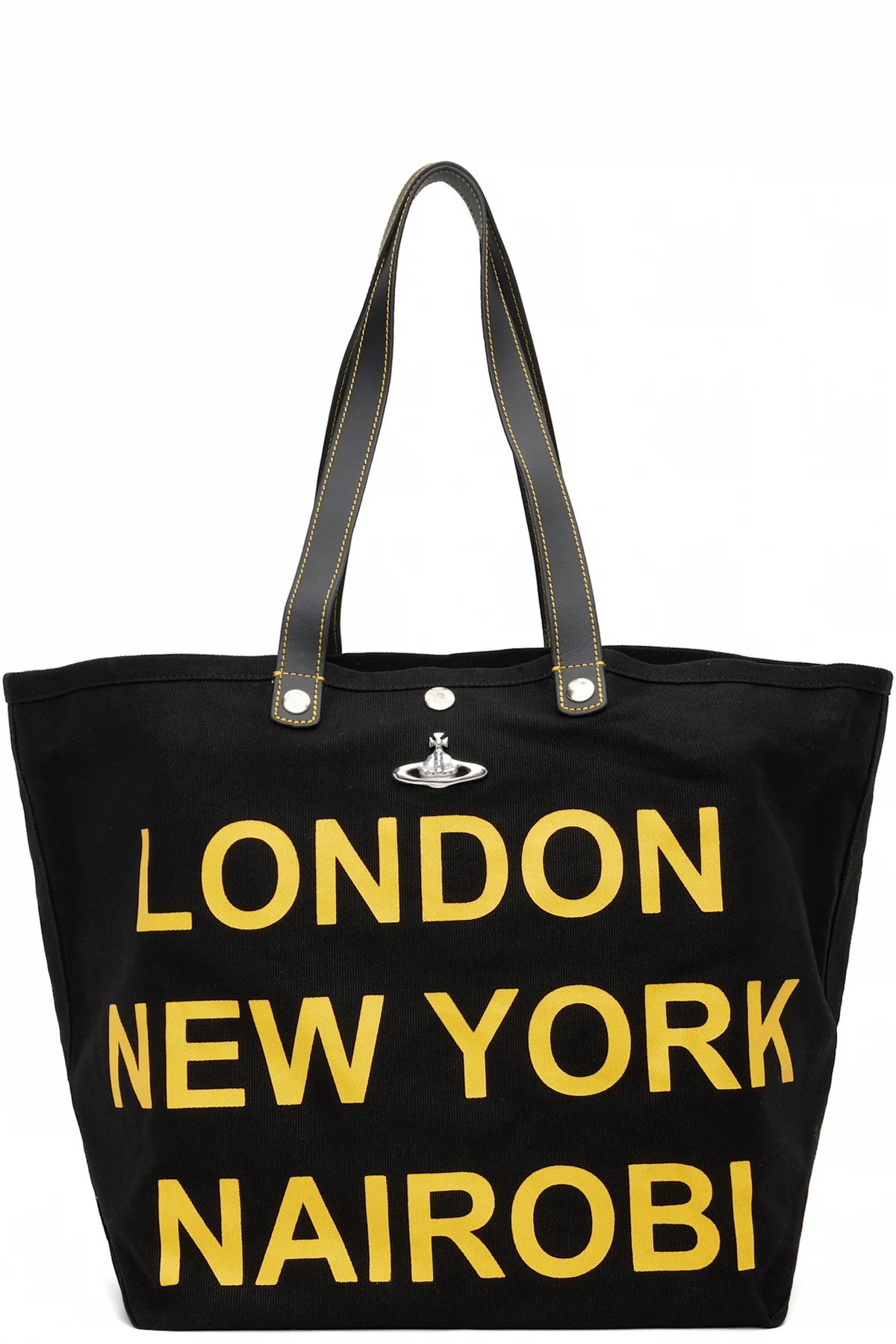 Black Utility Shopper Tote