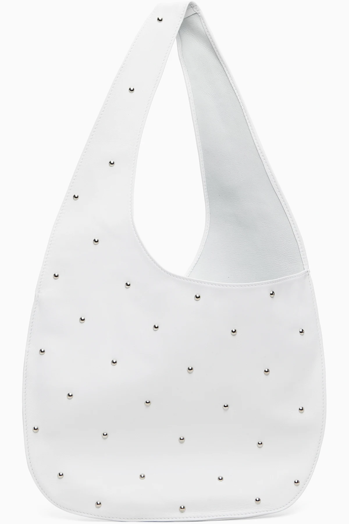 White Lara Multi Stud Tote