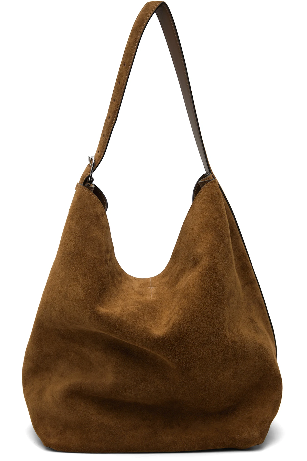 Tan Belted Suede Tote