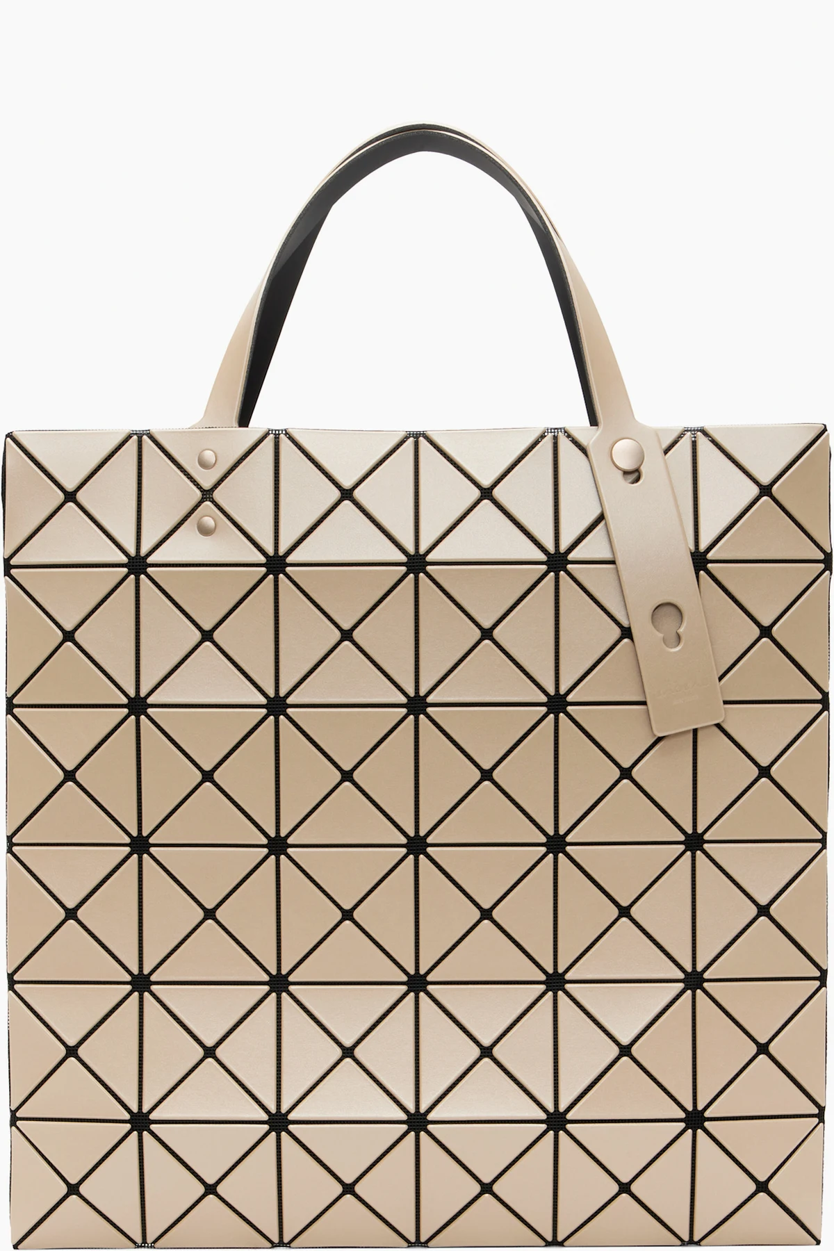 Beige Lucent Metallic Tote