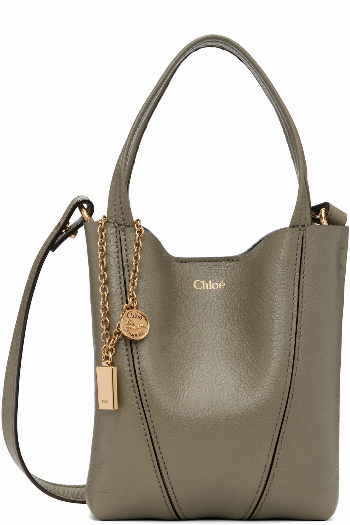 Green Small 'Chloé' Spin Tote
