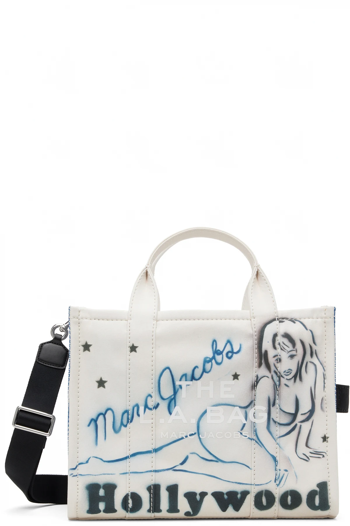 SSENSE Exclusive White & Blue 'The Los Angeles' City Tote