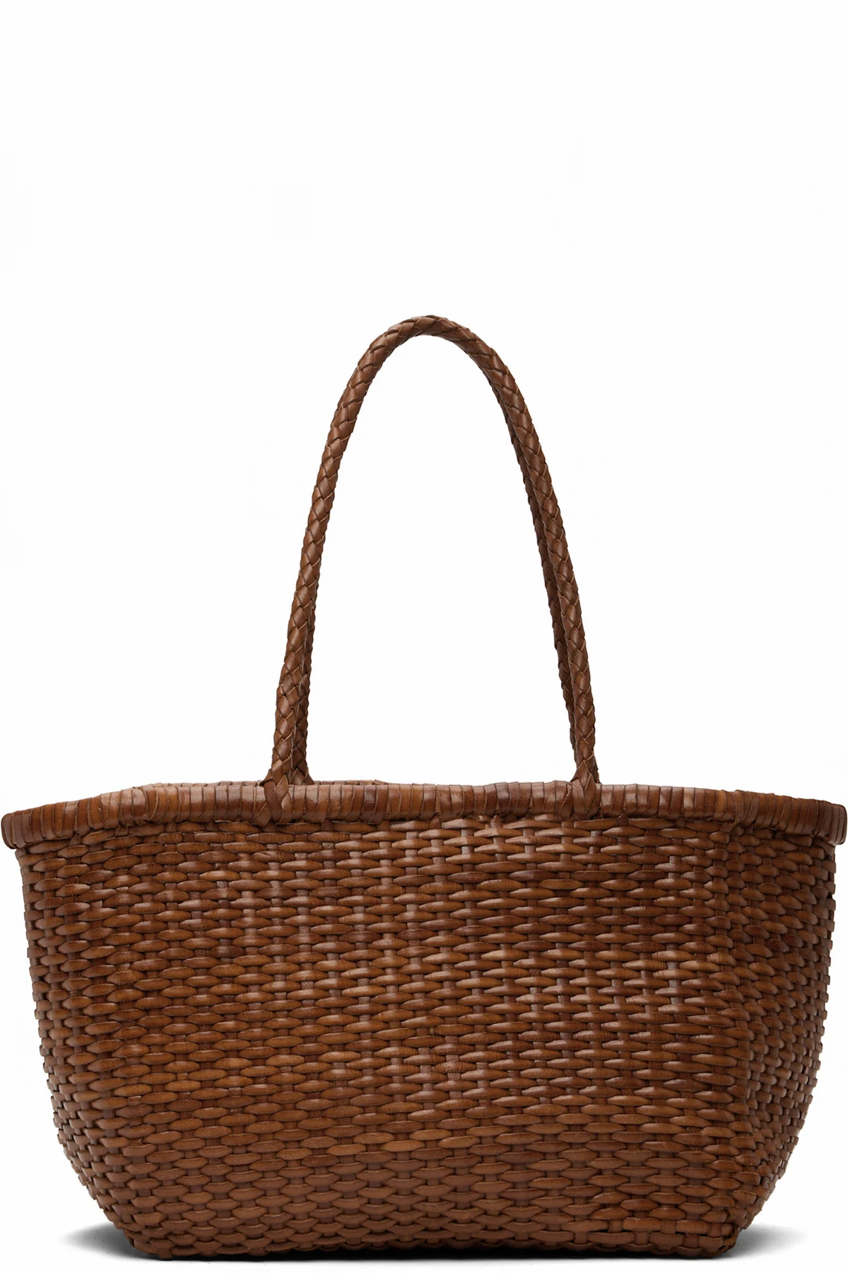 Tan Basket Weave Small Tote