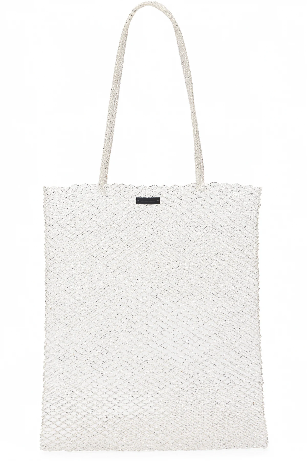 Silver Handmade Beaded Tote