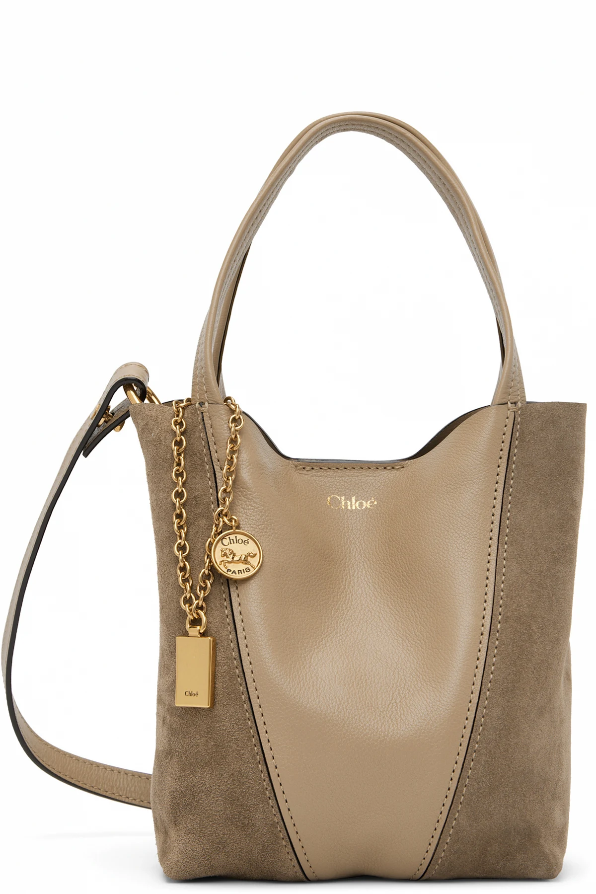 Beige Small 'Chloé Spin' Tote