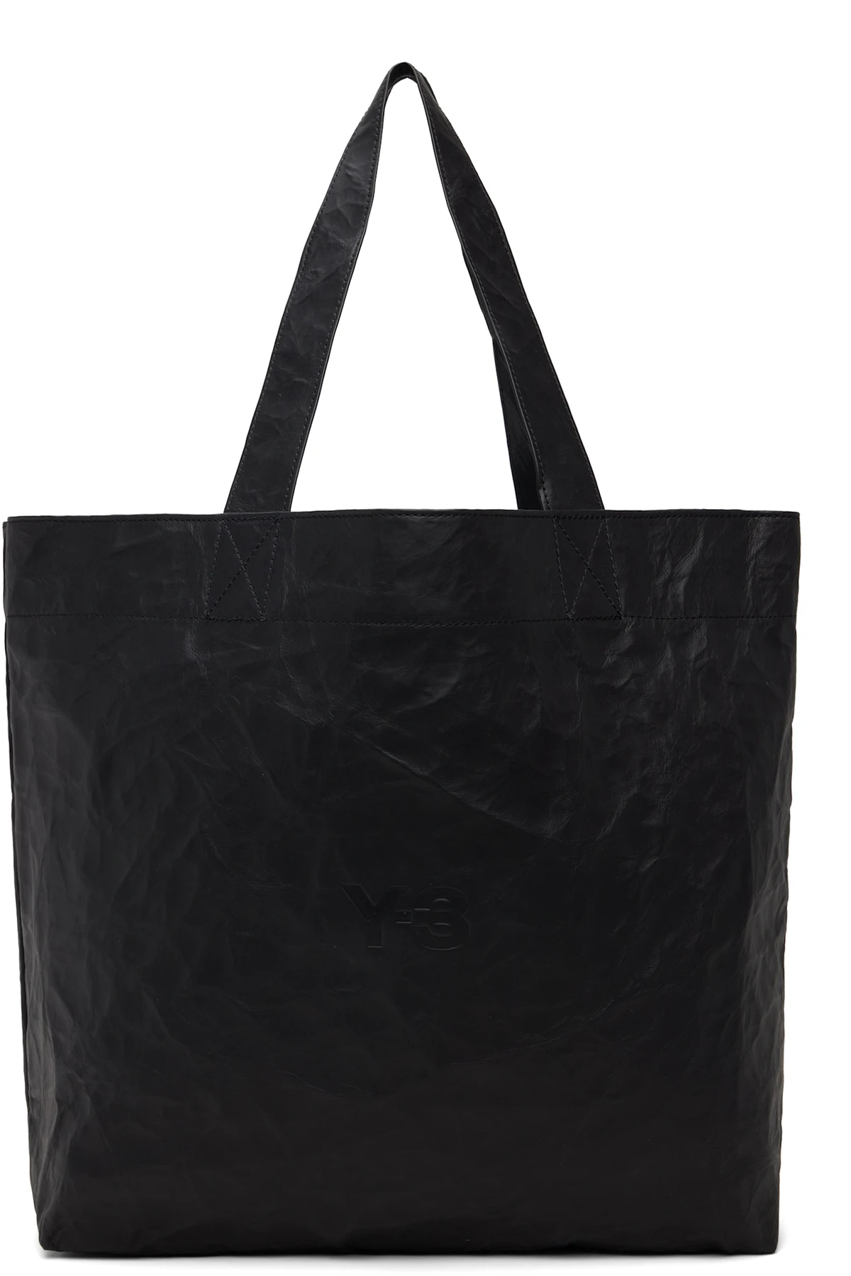Black 'Y-3' Leather Tote