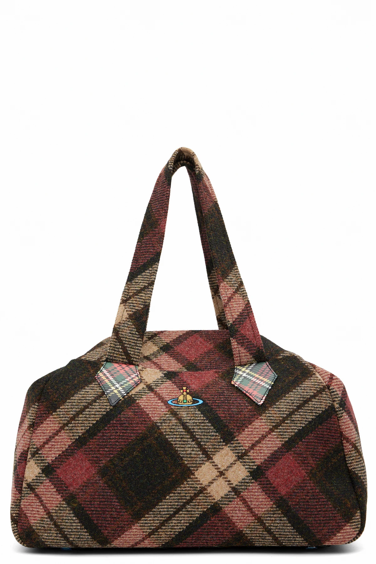 Red & Beige Archive Yasmine Large Tote