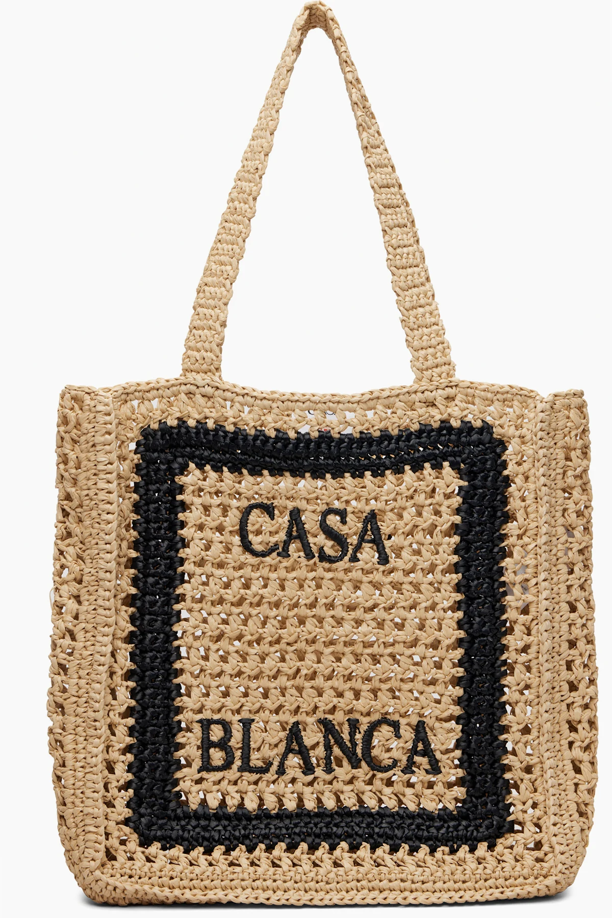 Beige Raffia Tote