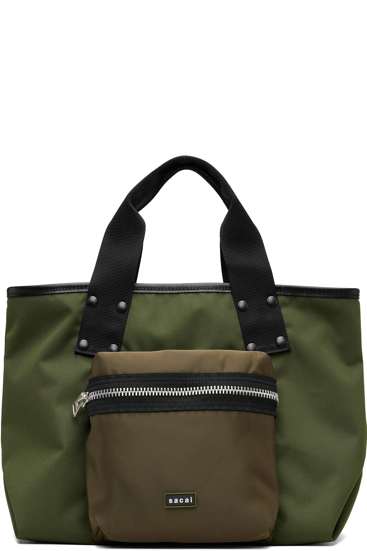 Khaki Medium Pocket Tote