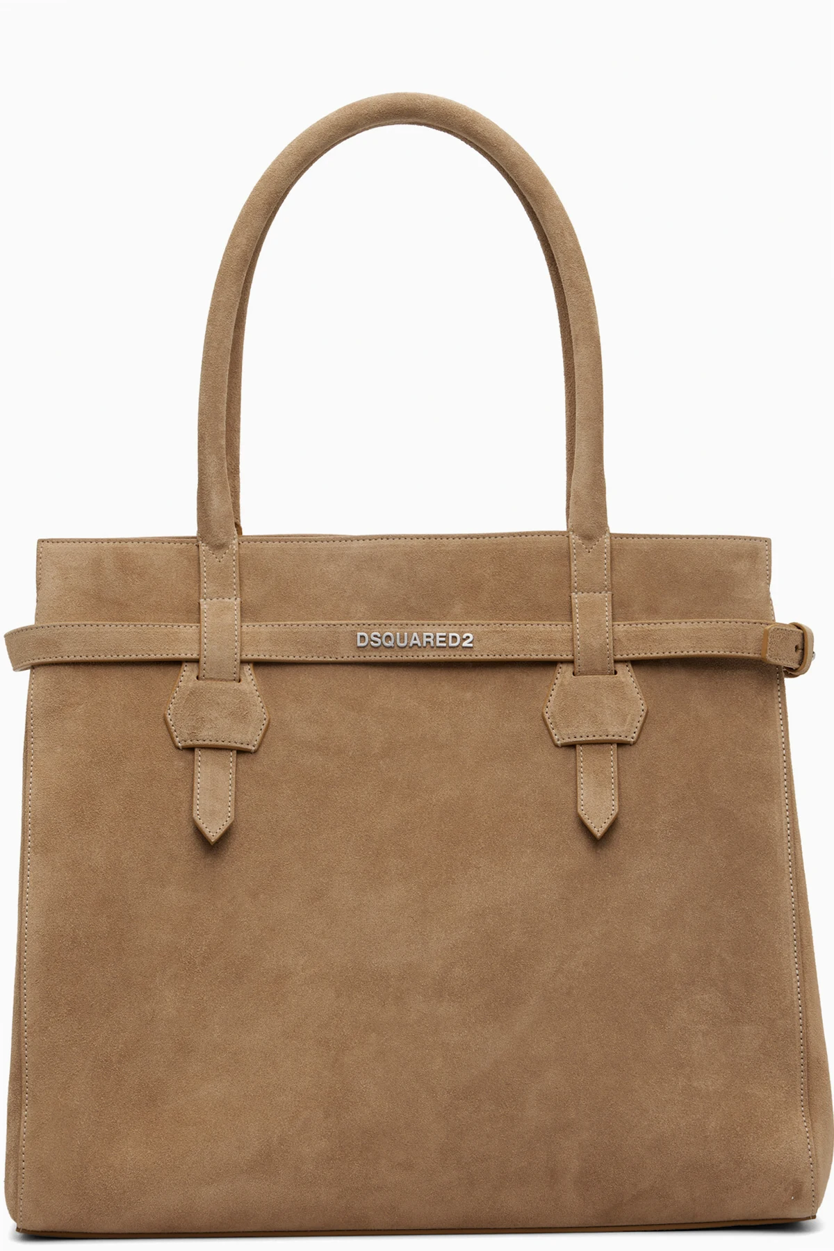 Tan Twin Shopping Tote
