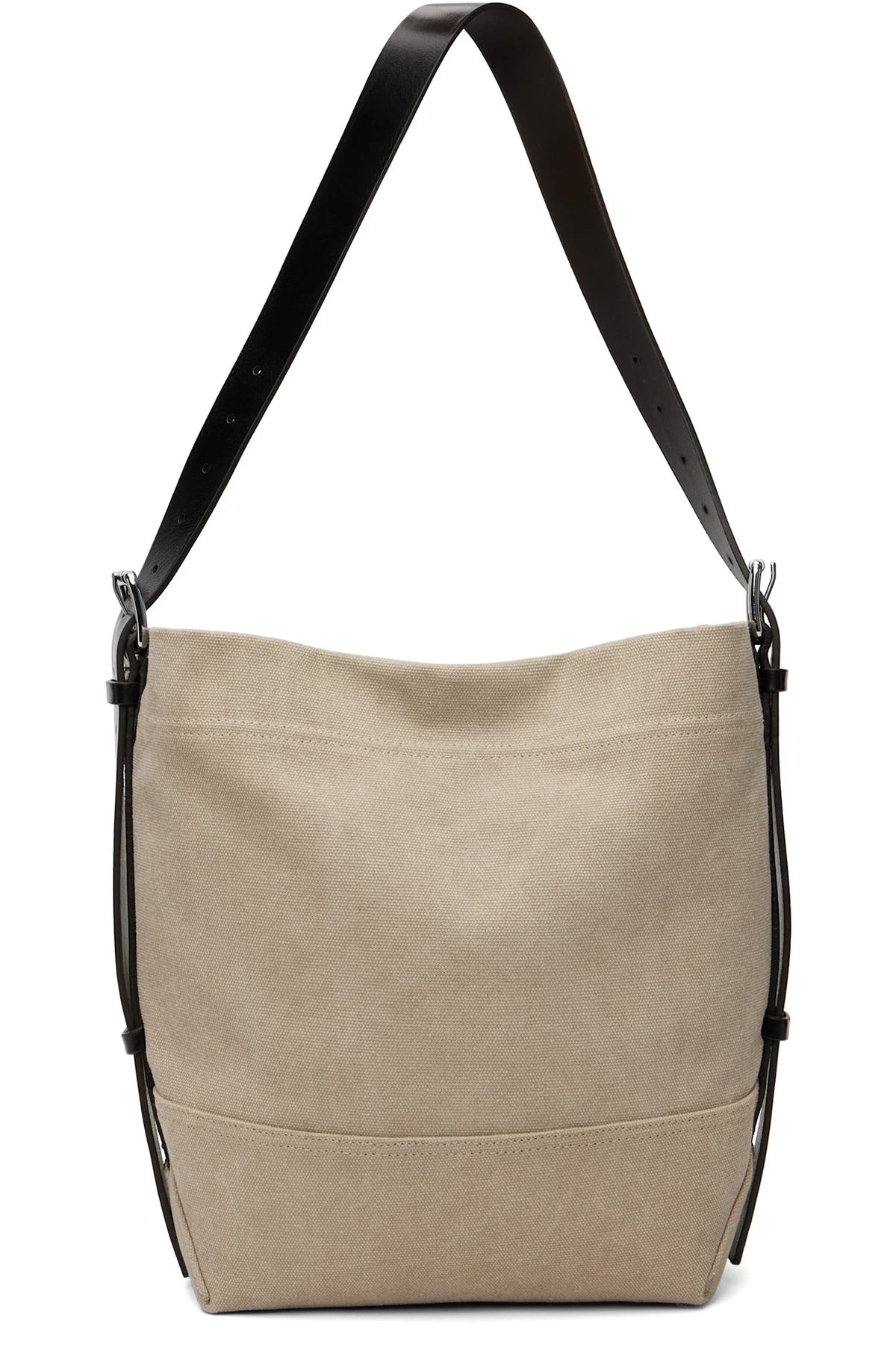 Beige Small Belted Tote