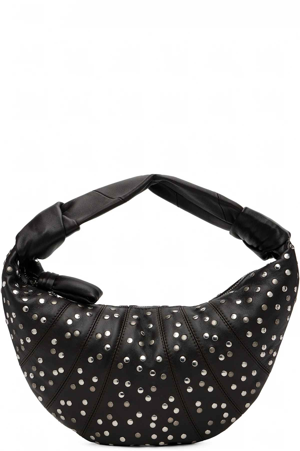 Brown Studs Dots Mini Fortune Croissant Bag