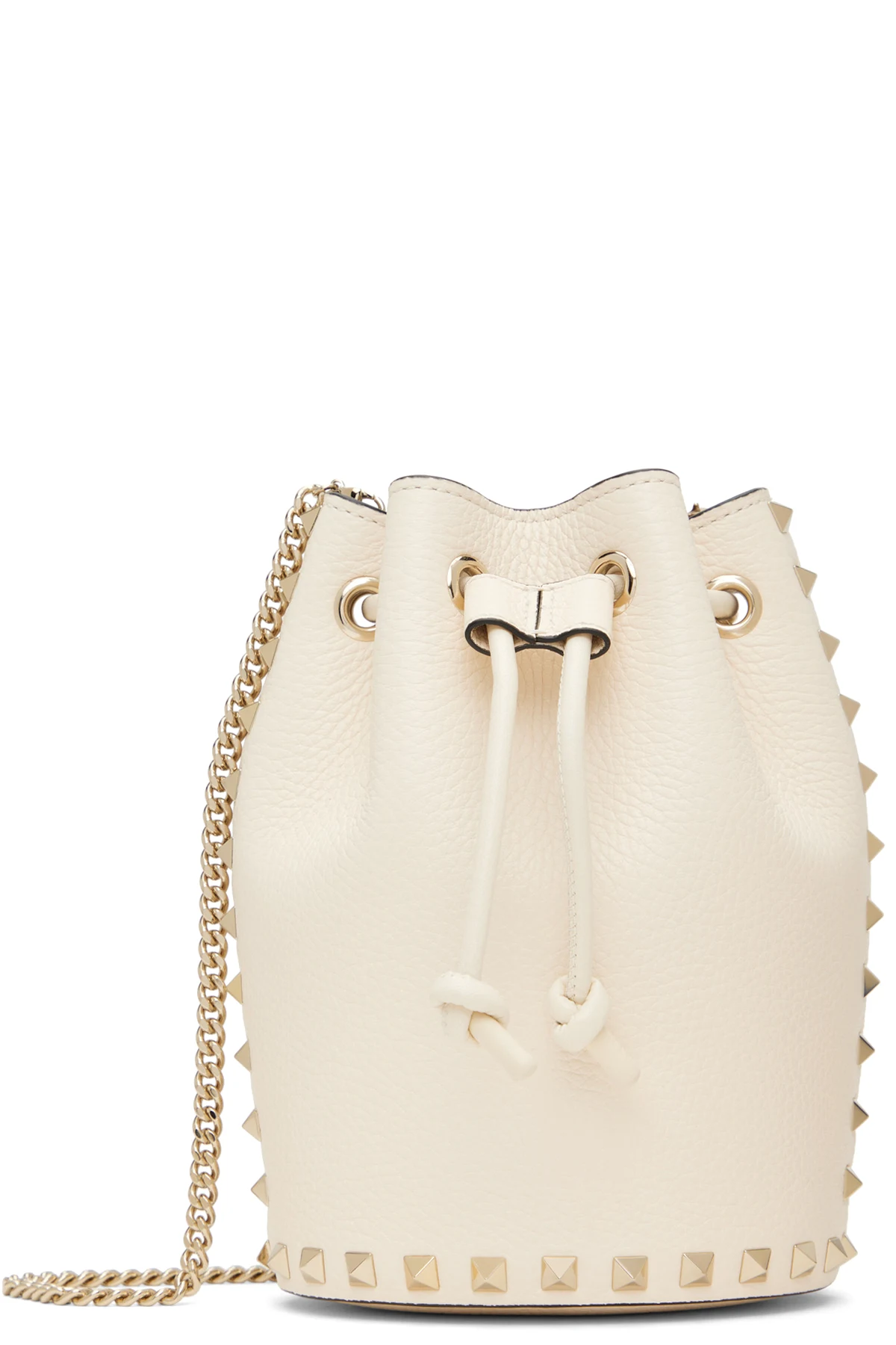 Off-White Mini Drawstring Rockstud Bag