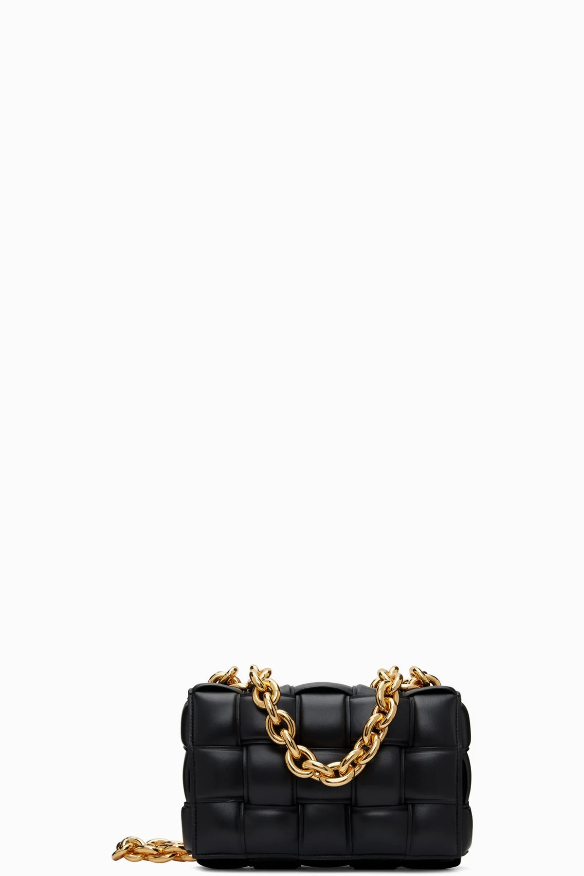 Black Padded Chain Cassette Bag