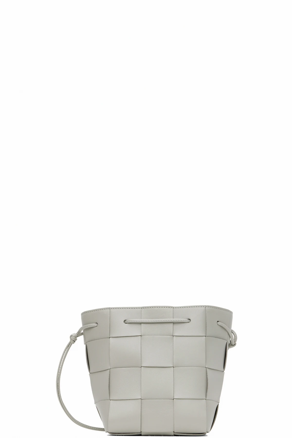Gray Small Cassette Cross-Body Bucket Bag