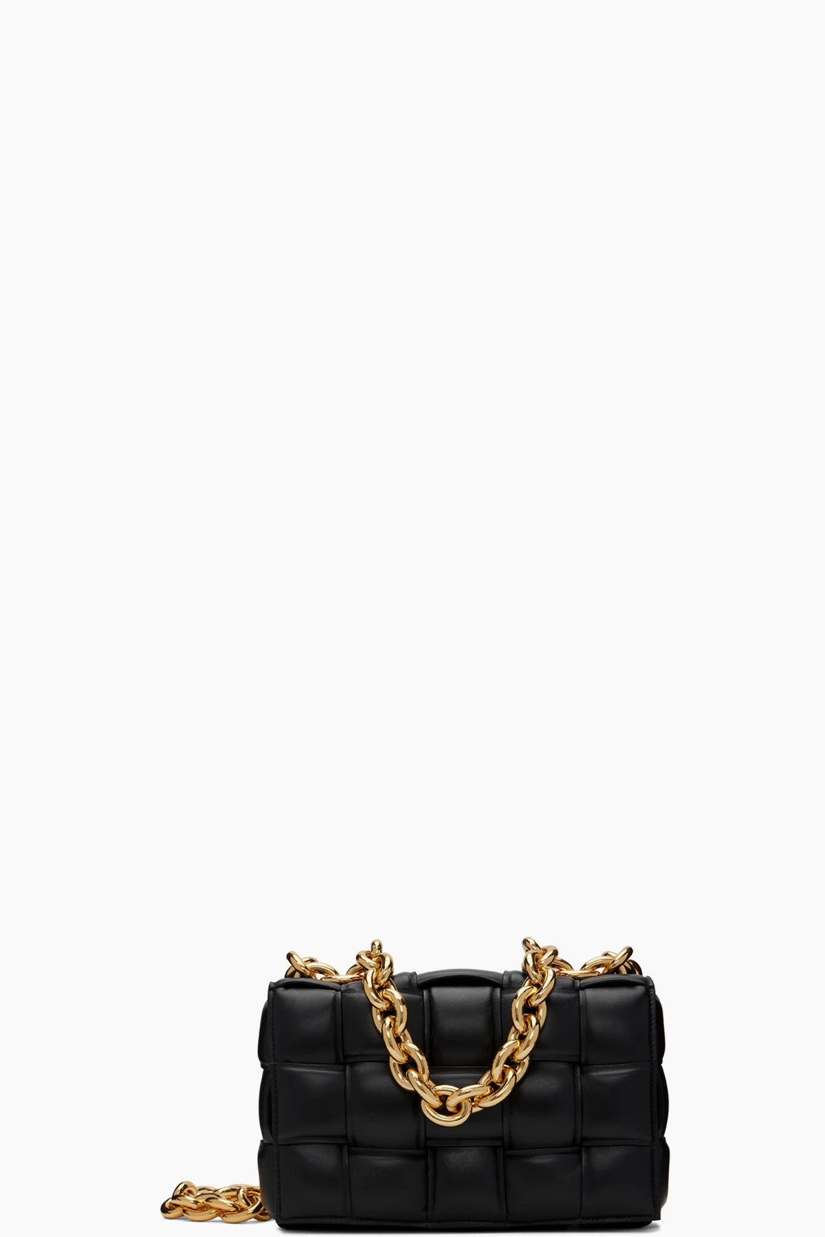 Black Chain Cassette Shoulder Bag