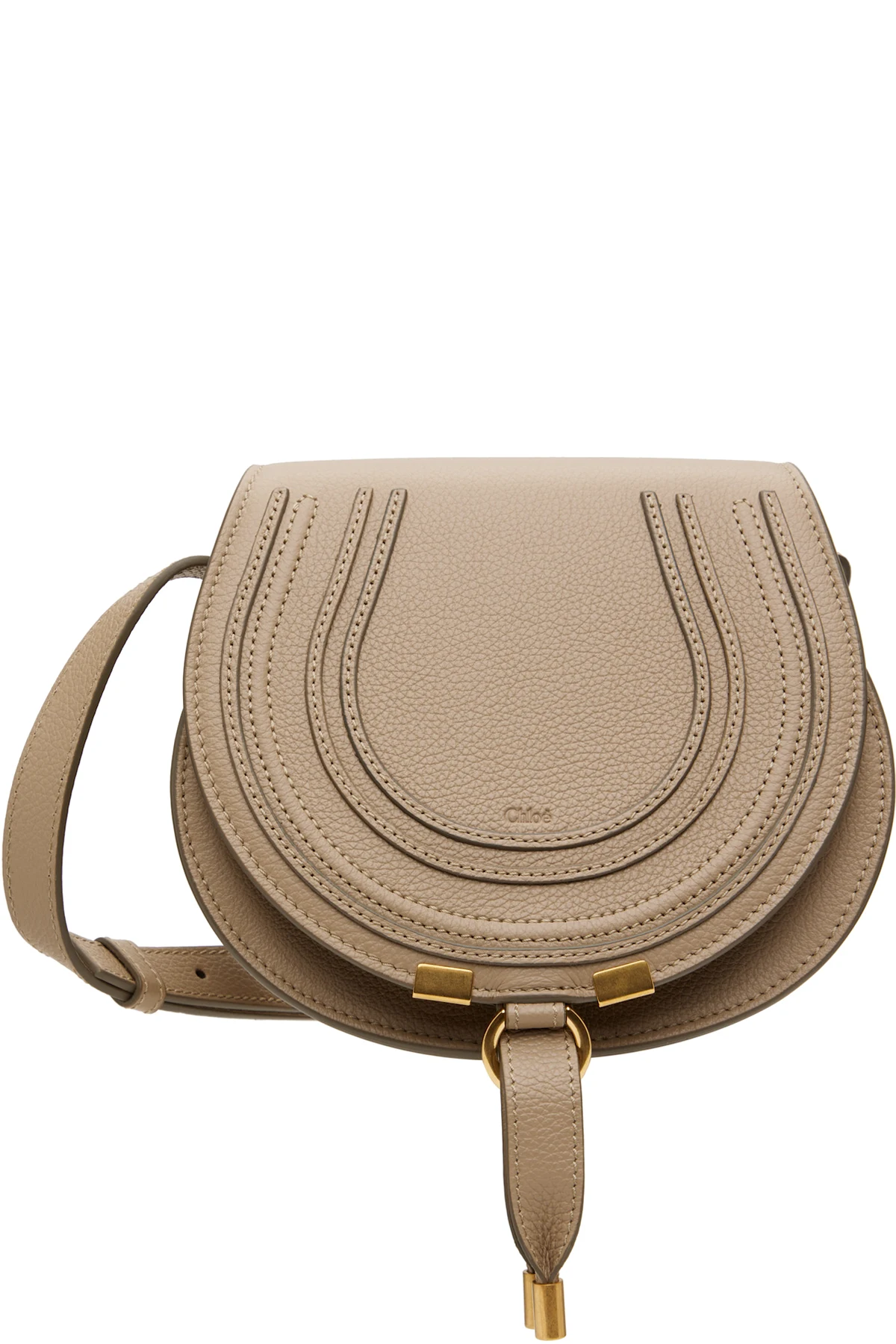 Taupe Small Marcie Saddle Bag