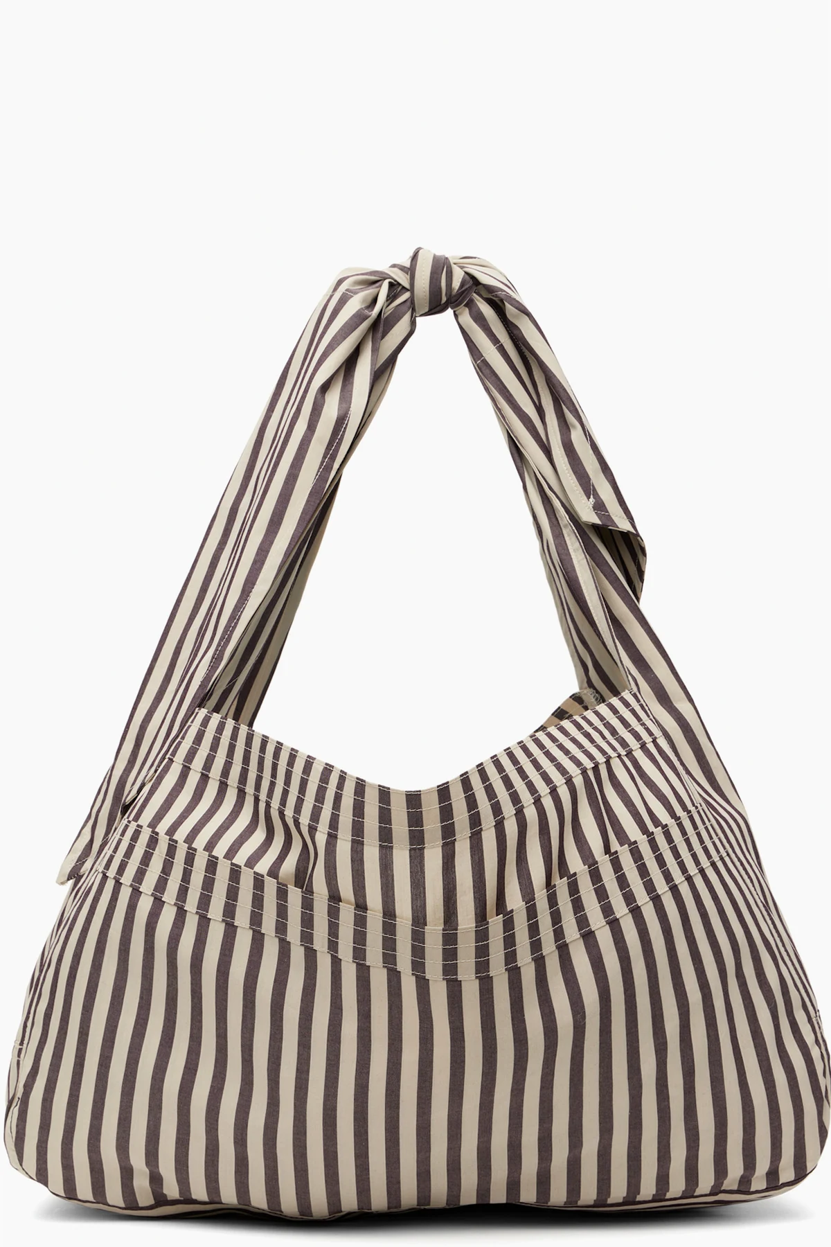 Taupe & Off-White Cocoon Sac Bag