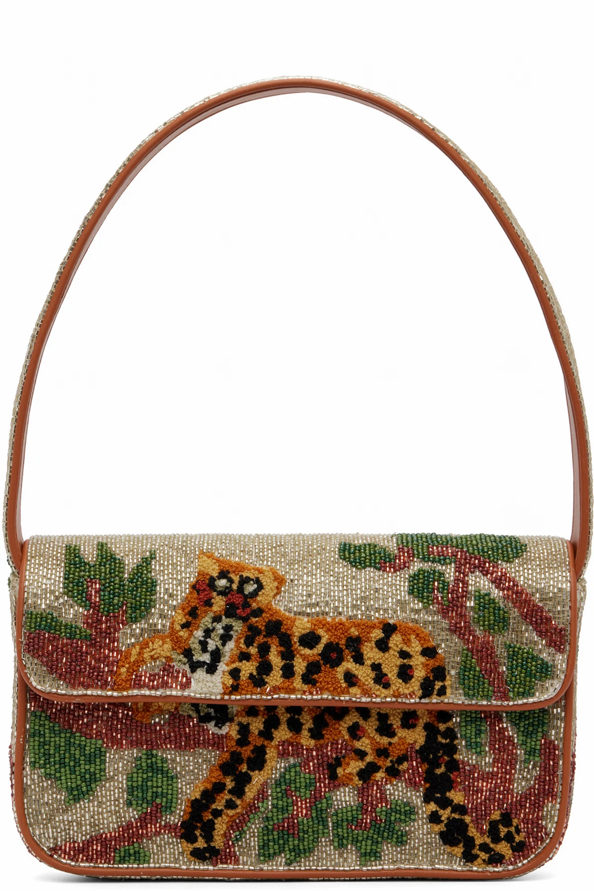 Beige Tommy Beaded Bag