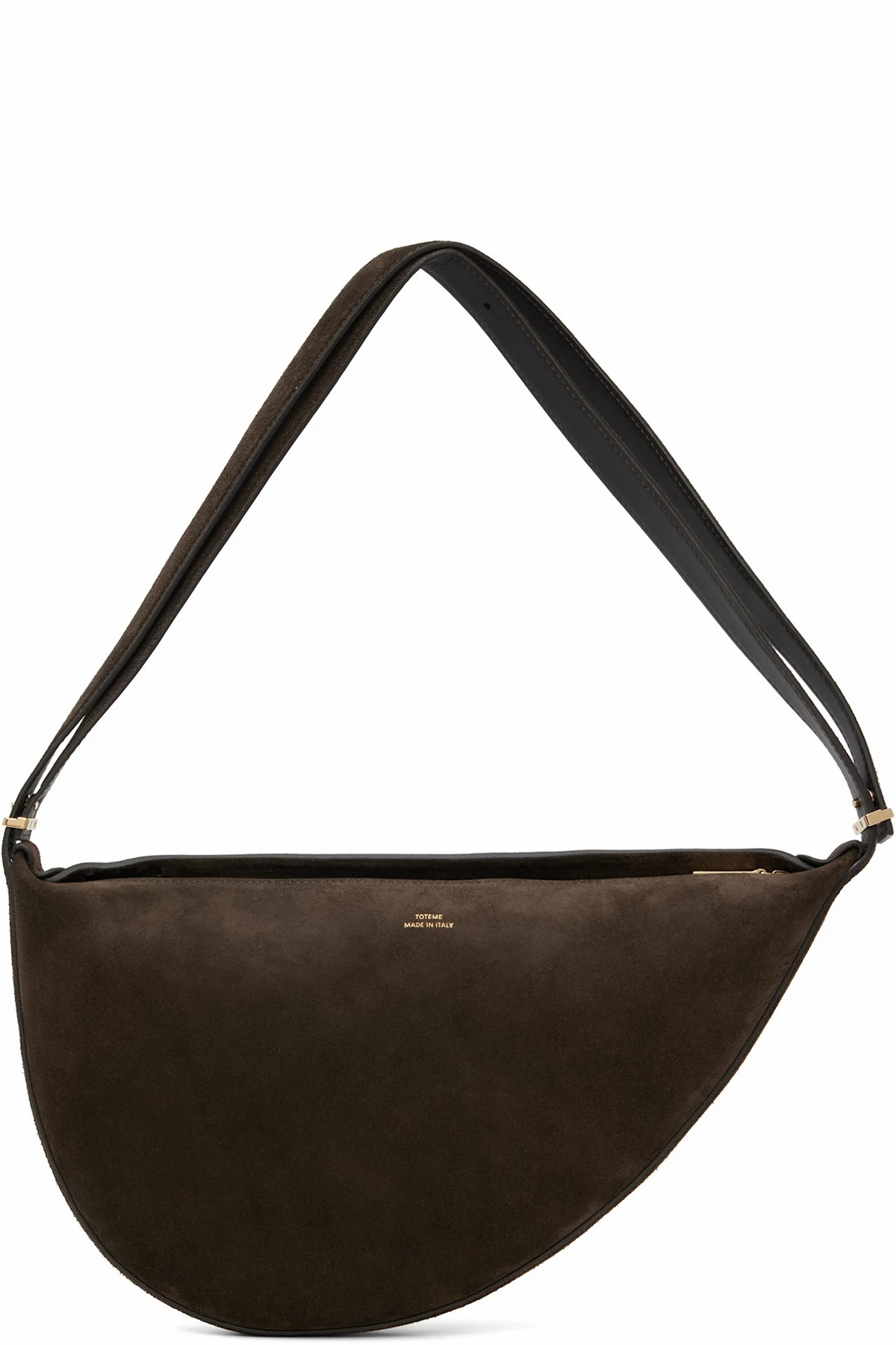 Brown Suede Scooped Sling Bag