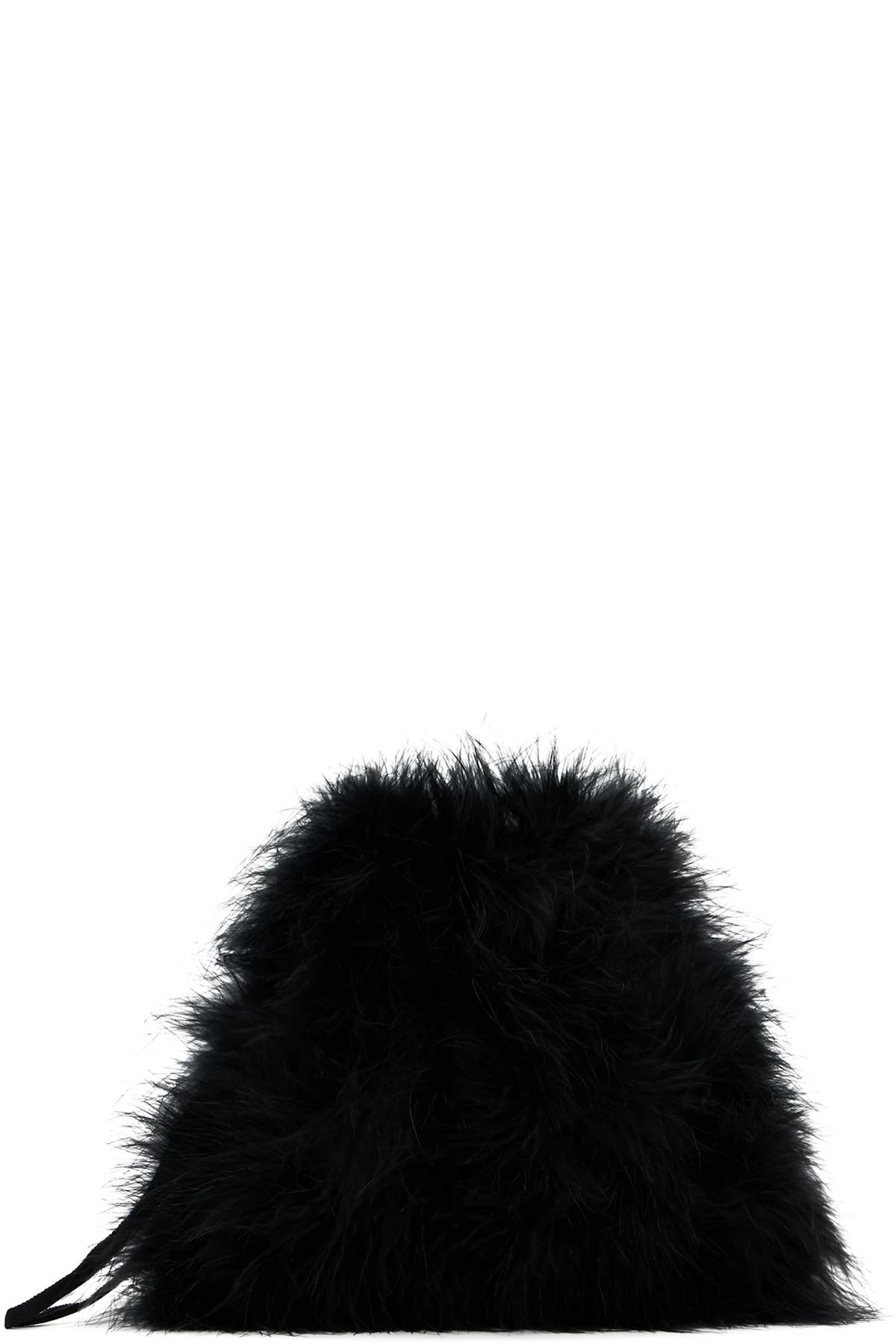 Black Mini Feather Pouch