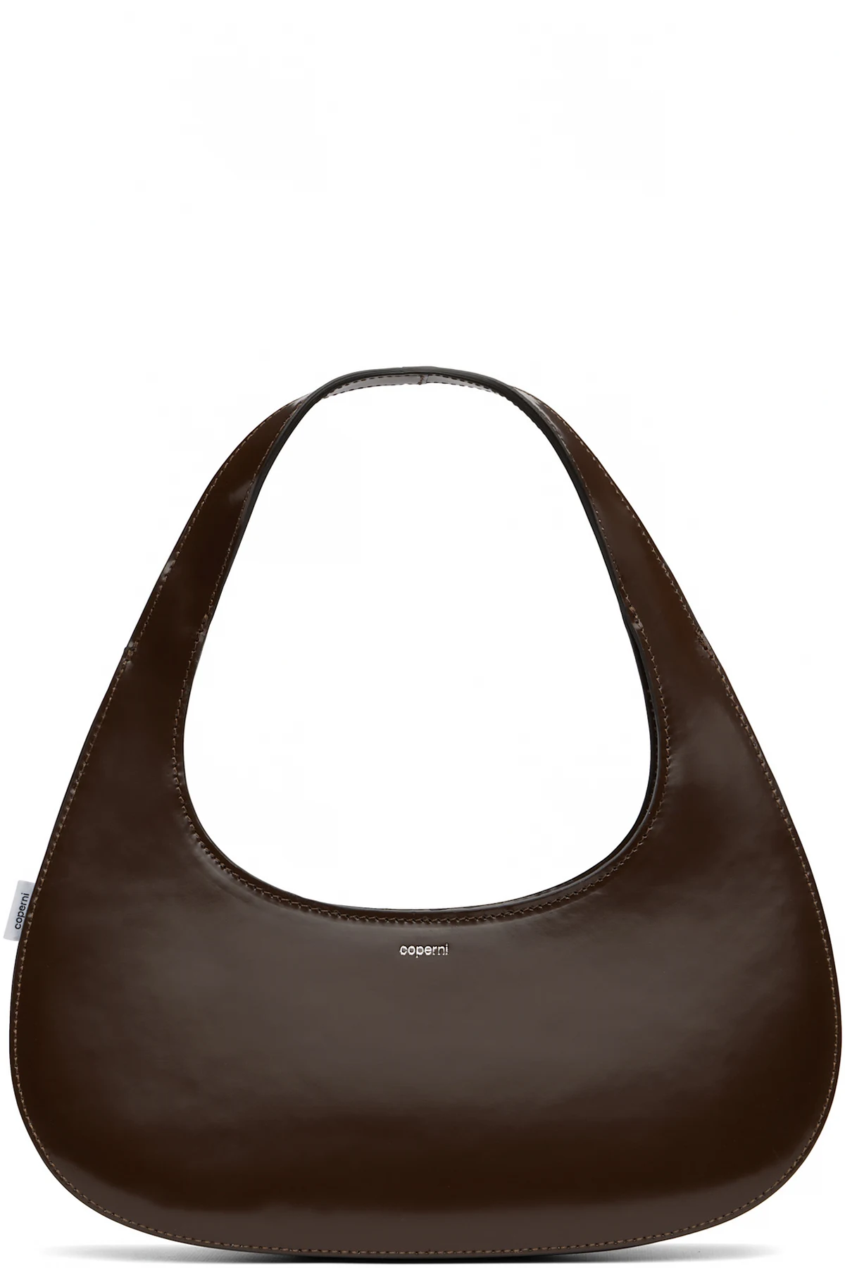 Brown Slim Swipe Baguette Bag