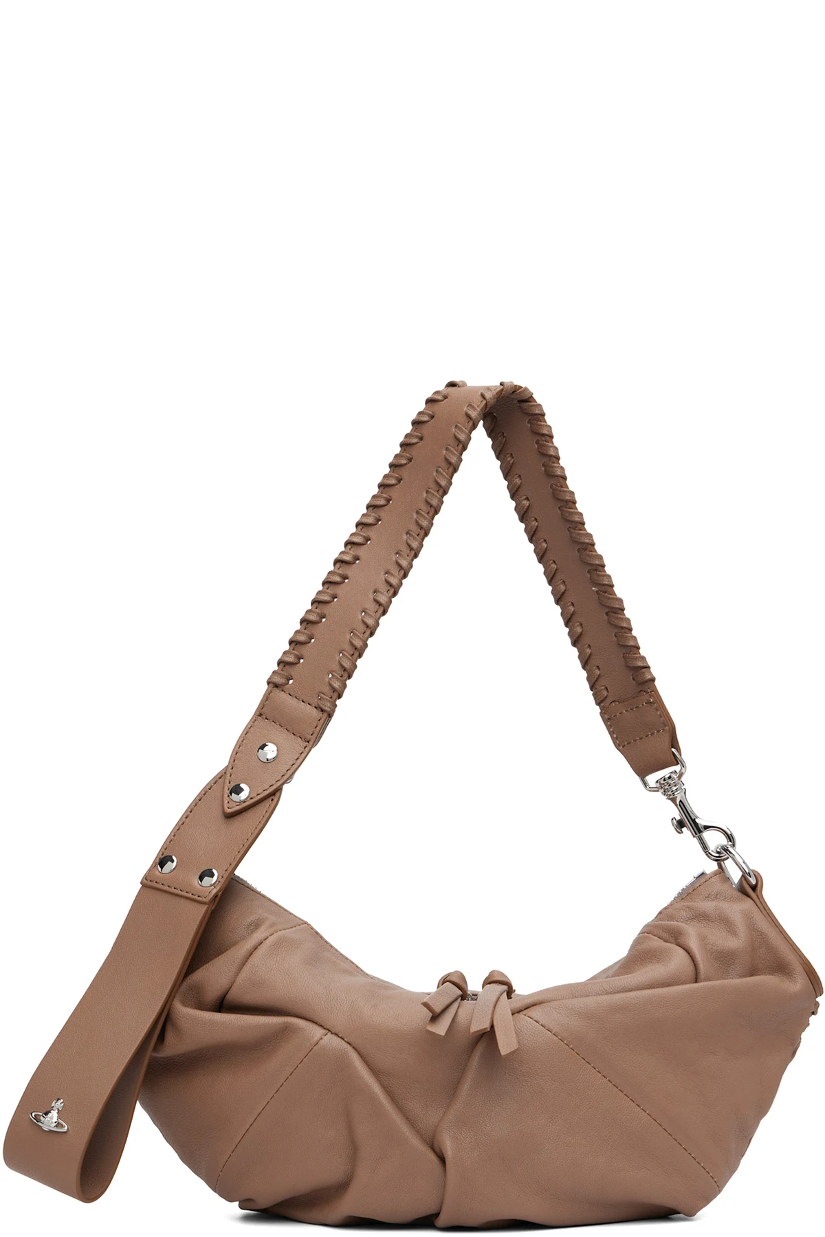 Taupe Agnes Small Shoulder Bag
