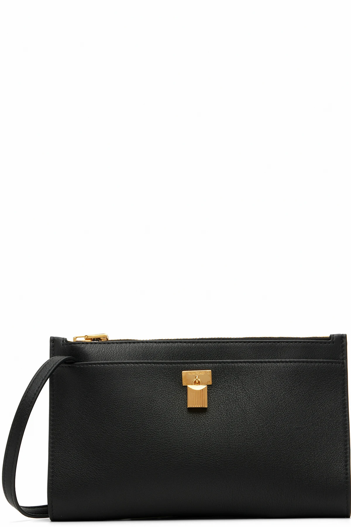 Black Mini Natural Grain Leather Padlock Bag