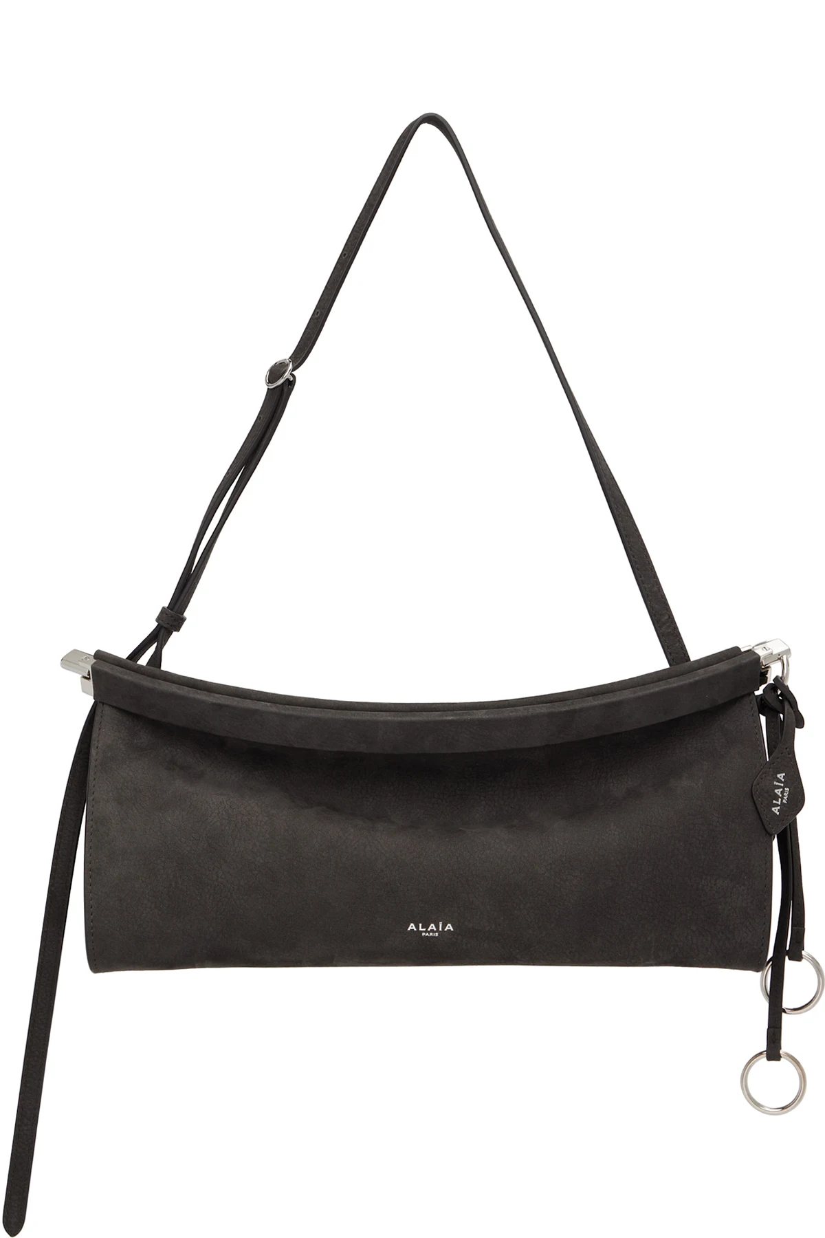 Gray 'Le Click' East West Medium Bag