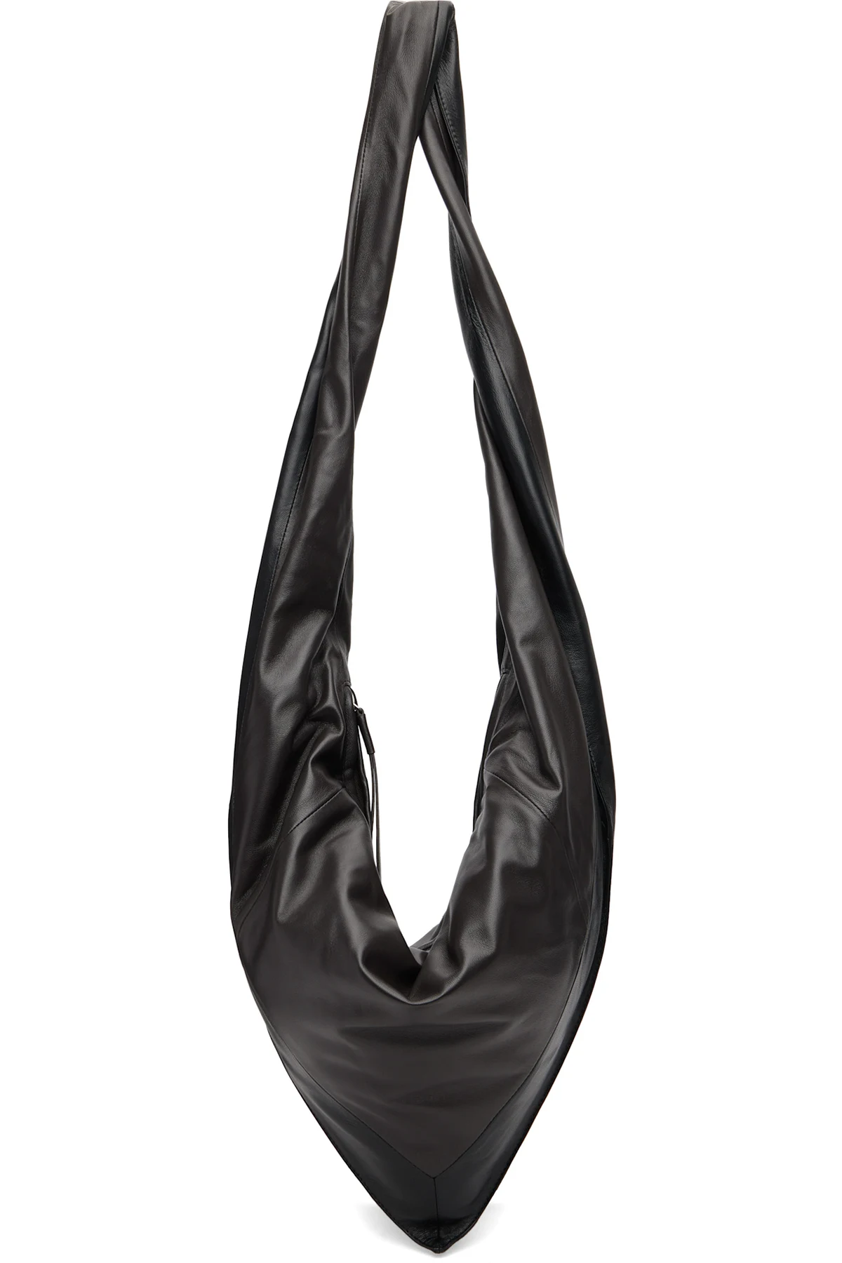 Black & Brown Small Scarf Extended Handle Bag