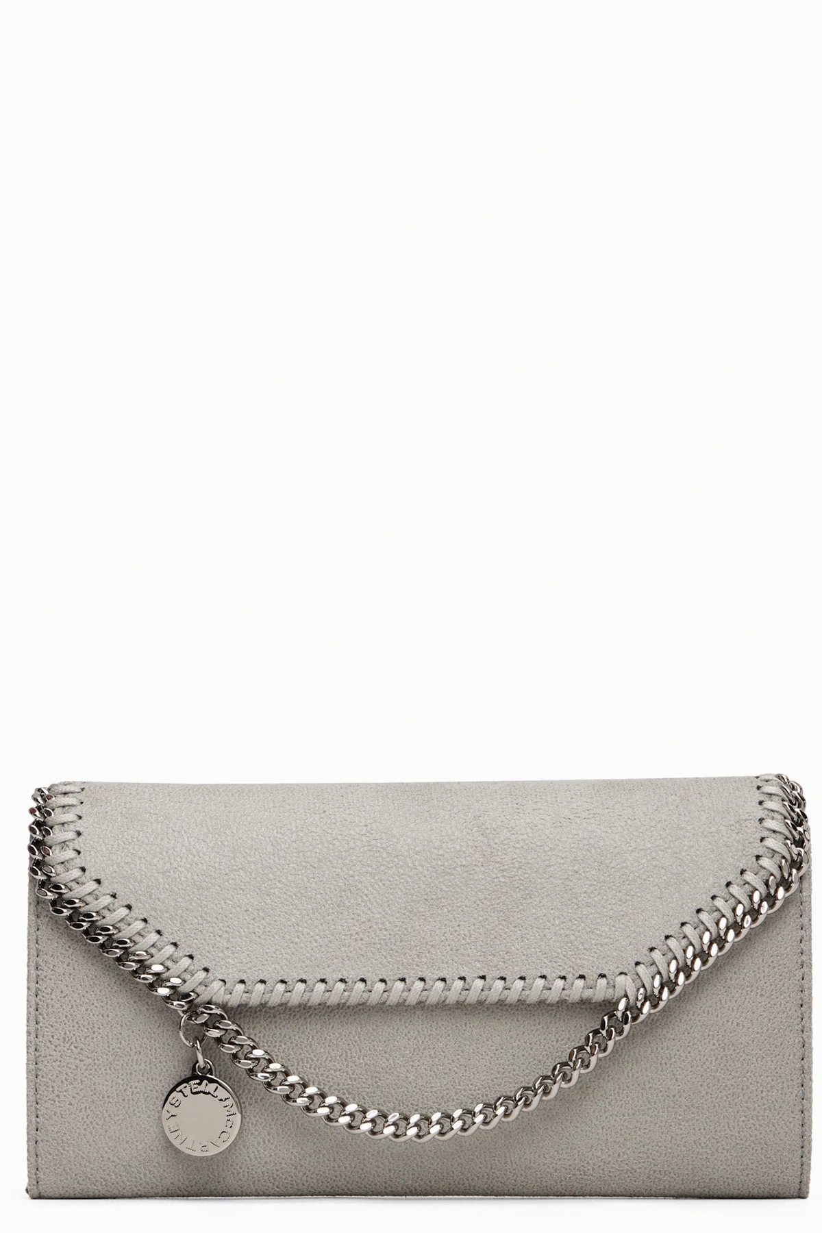 Gray Falabella Wallet-On-Chain Crossbody Bag
