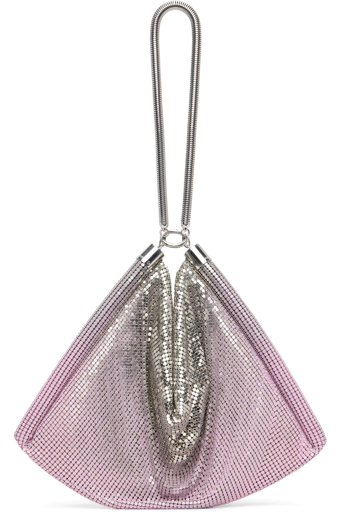 Silver & Pink Chainmail Pocket Bag