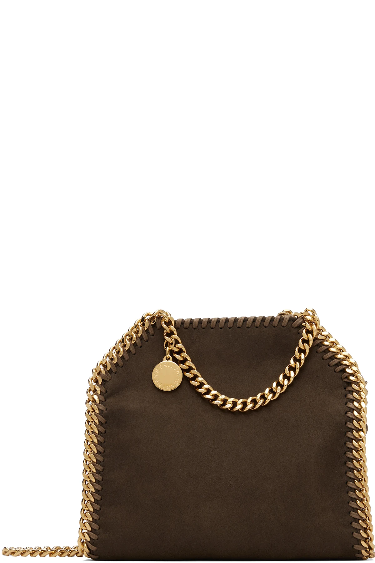 Brown Falabella Faux-Suede Tiny Bag
