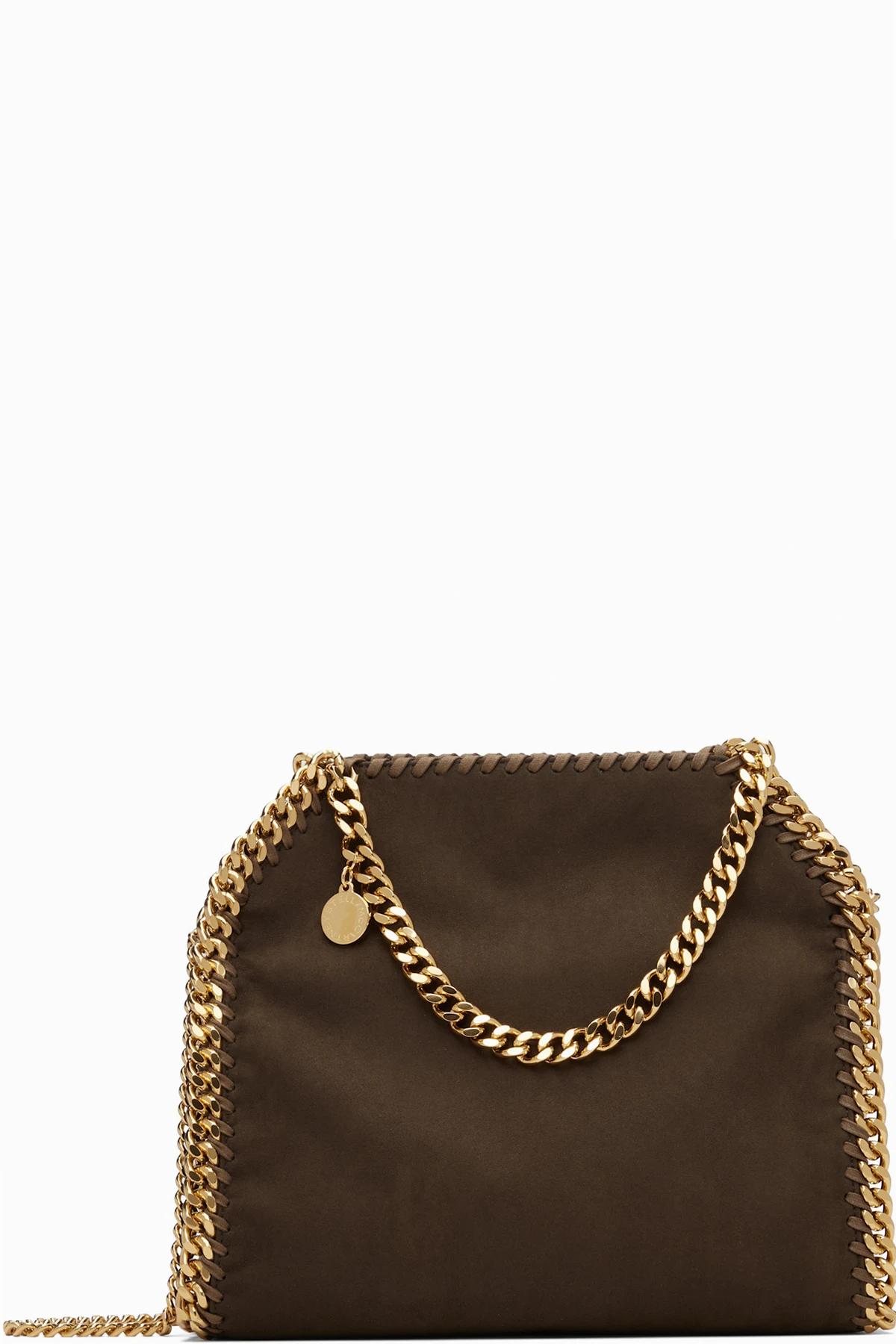 Brown Falabella Mini Suede Bag