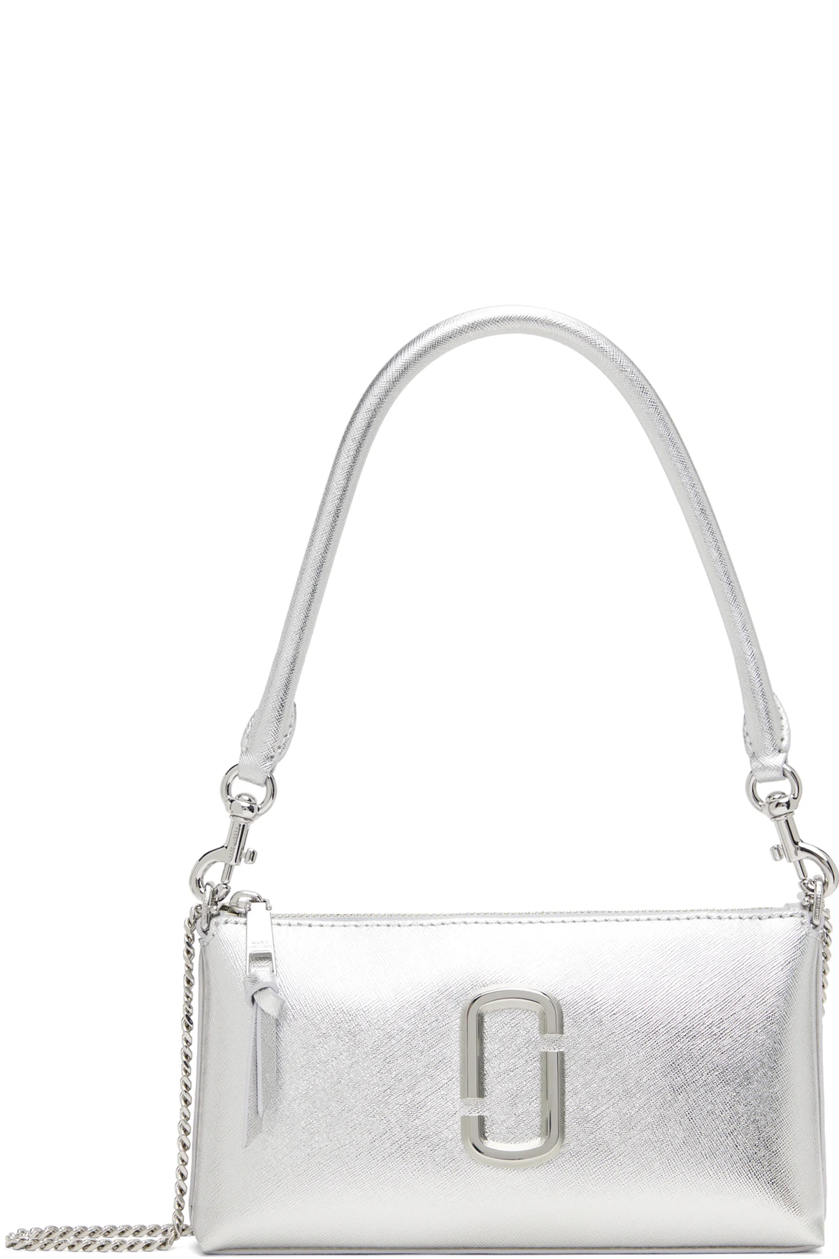 Silver 'The Metallic Snapshot' Convertible Shoulder Bag