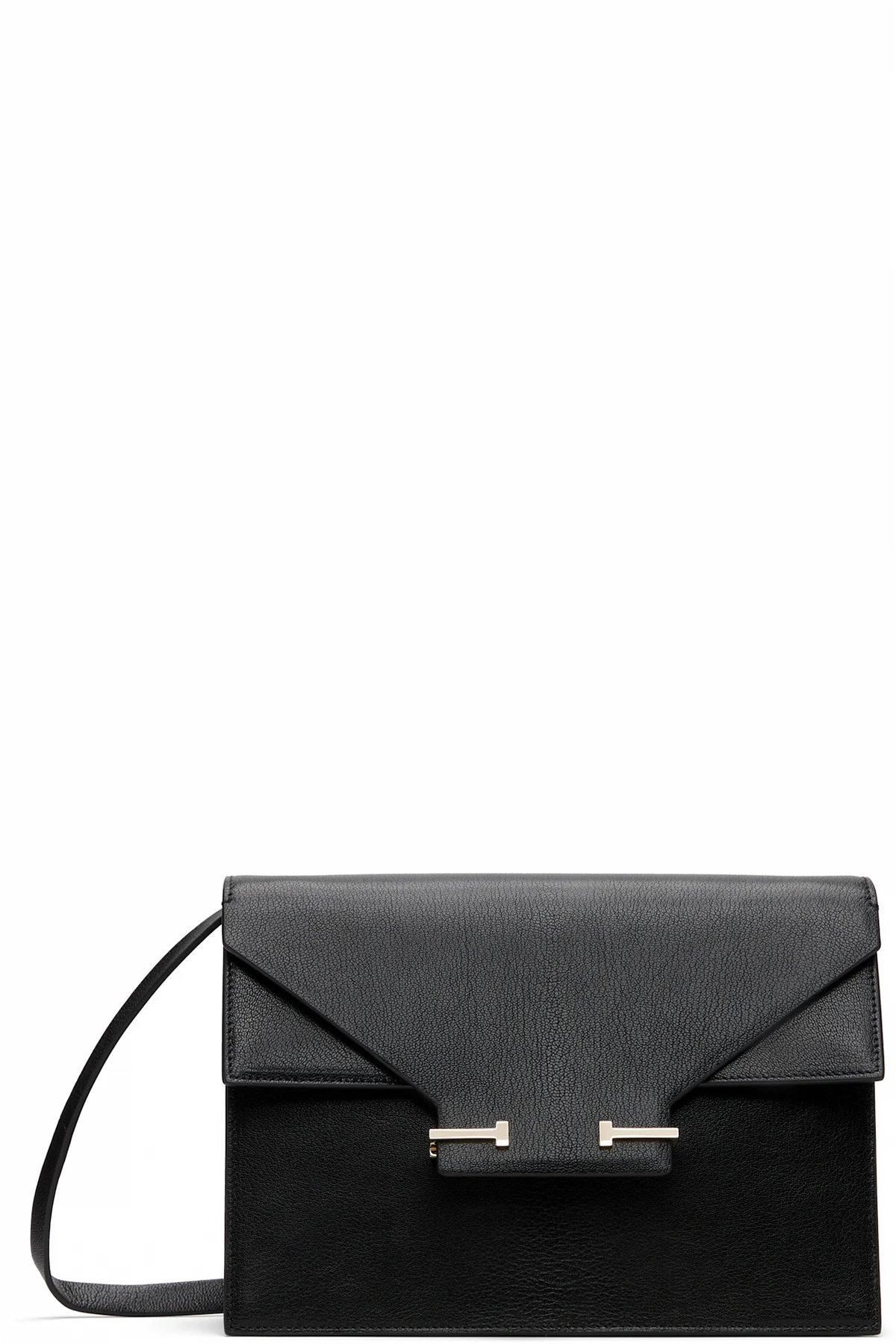 Black Supple Leather Aube Shoulder Bag