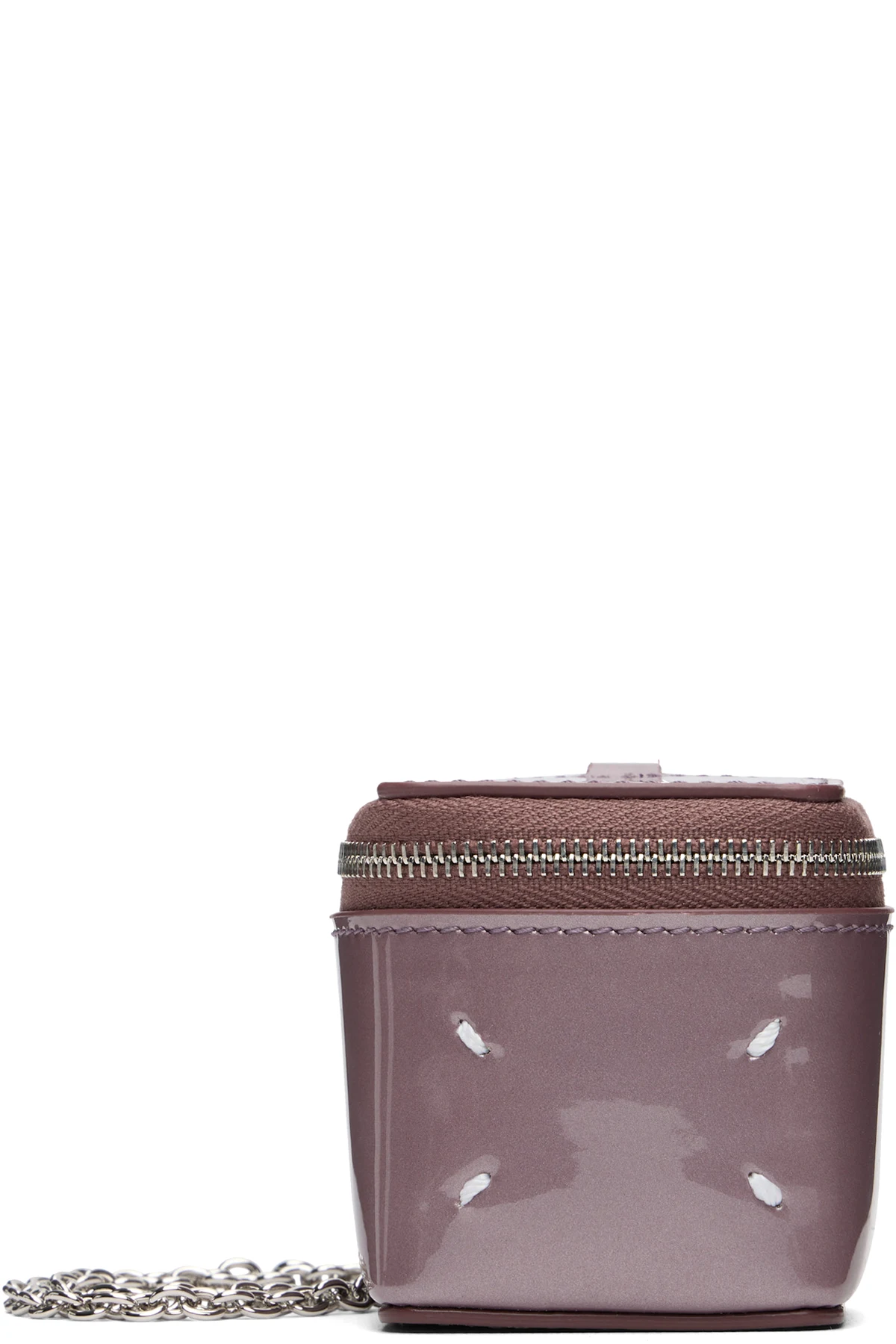 Purple Mini Cube Chain Bag