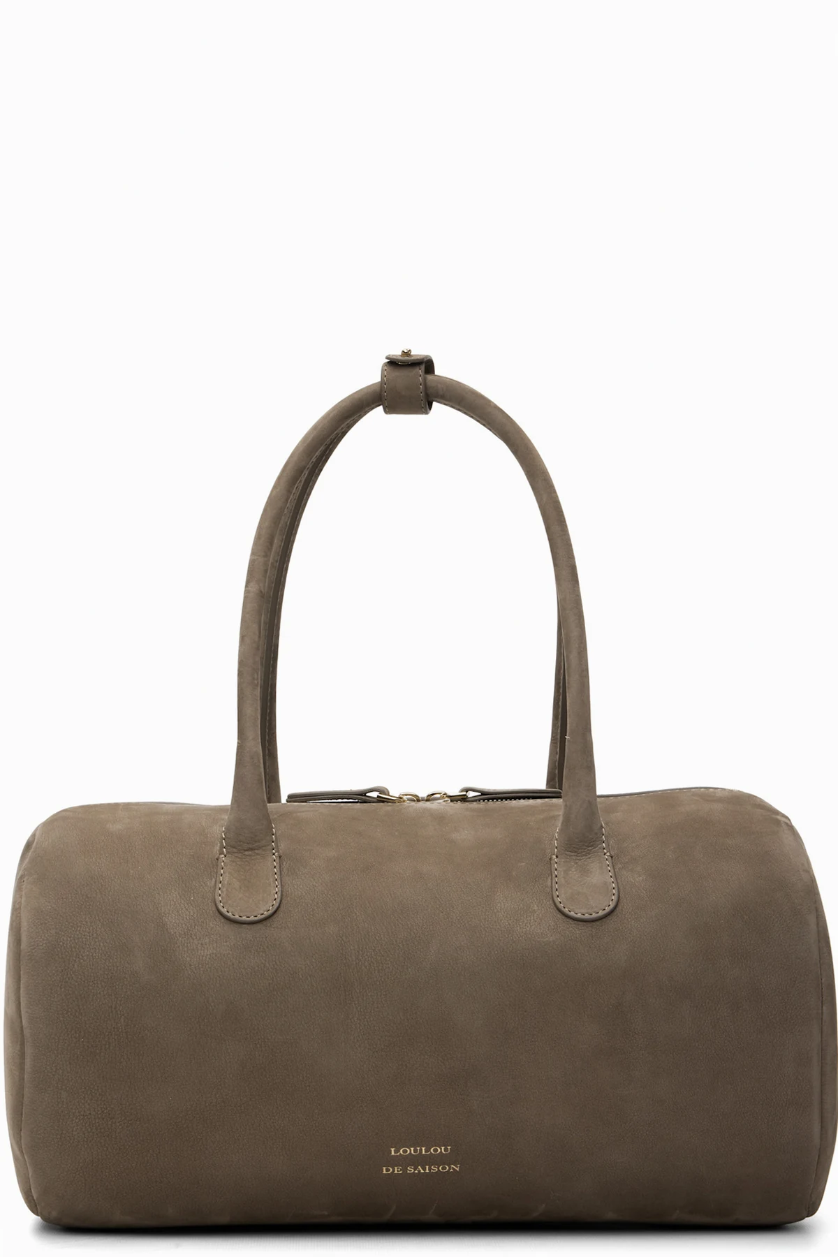 Taupe CLAUS Cylindric Leather Bag