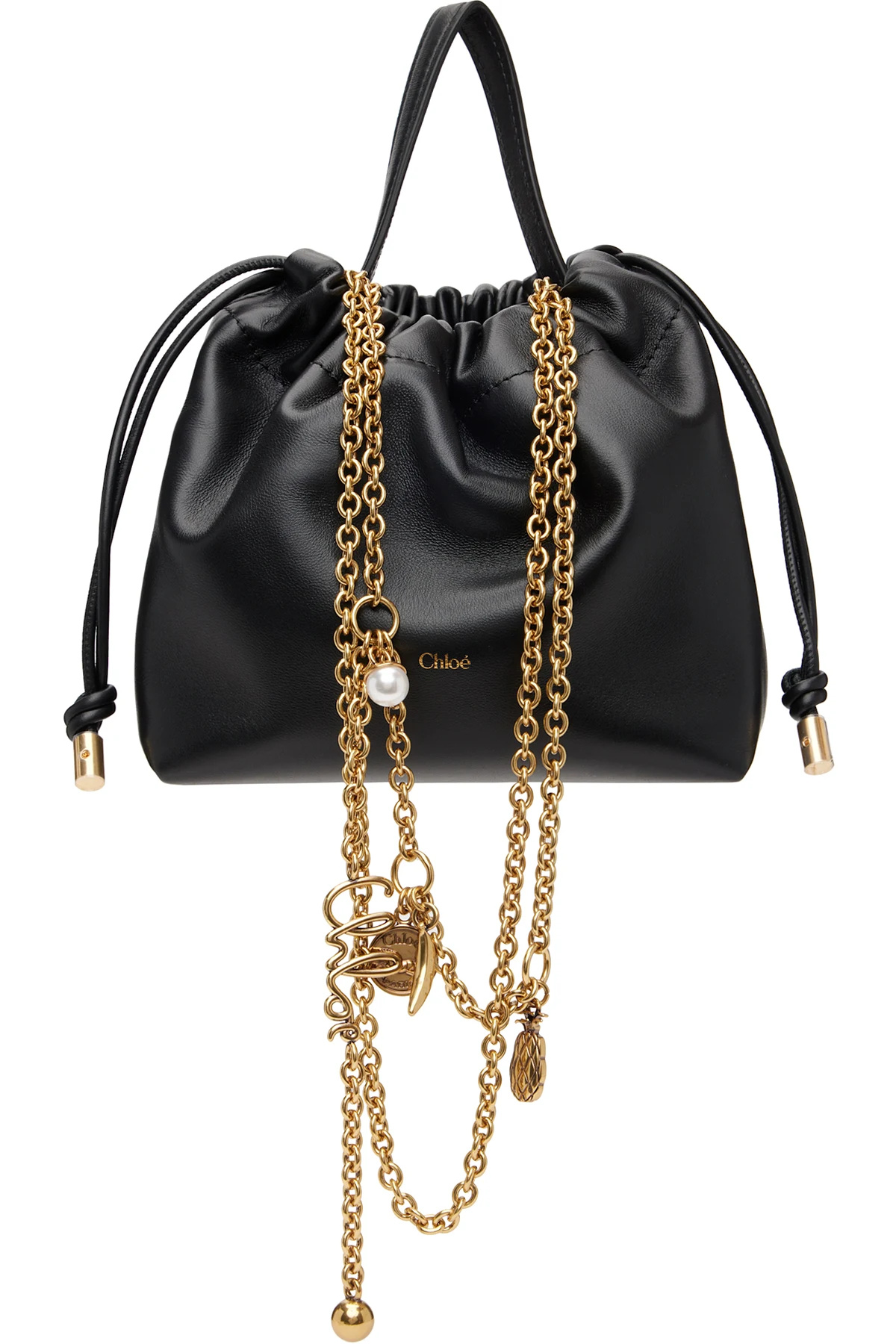 Black Mini 'Chloé Icons' Chain Shoulder Bag