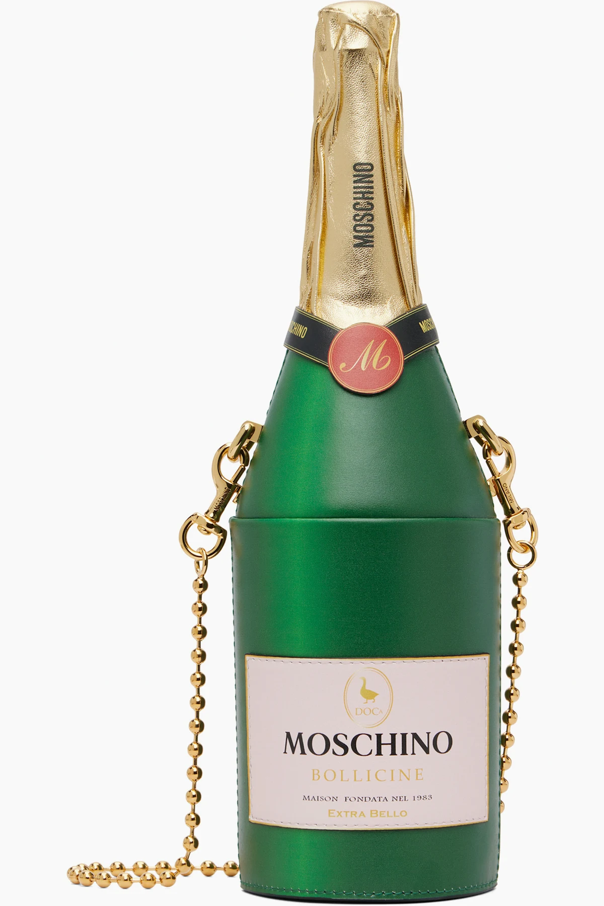 Green & Gold Champagne Bottle Bag