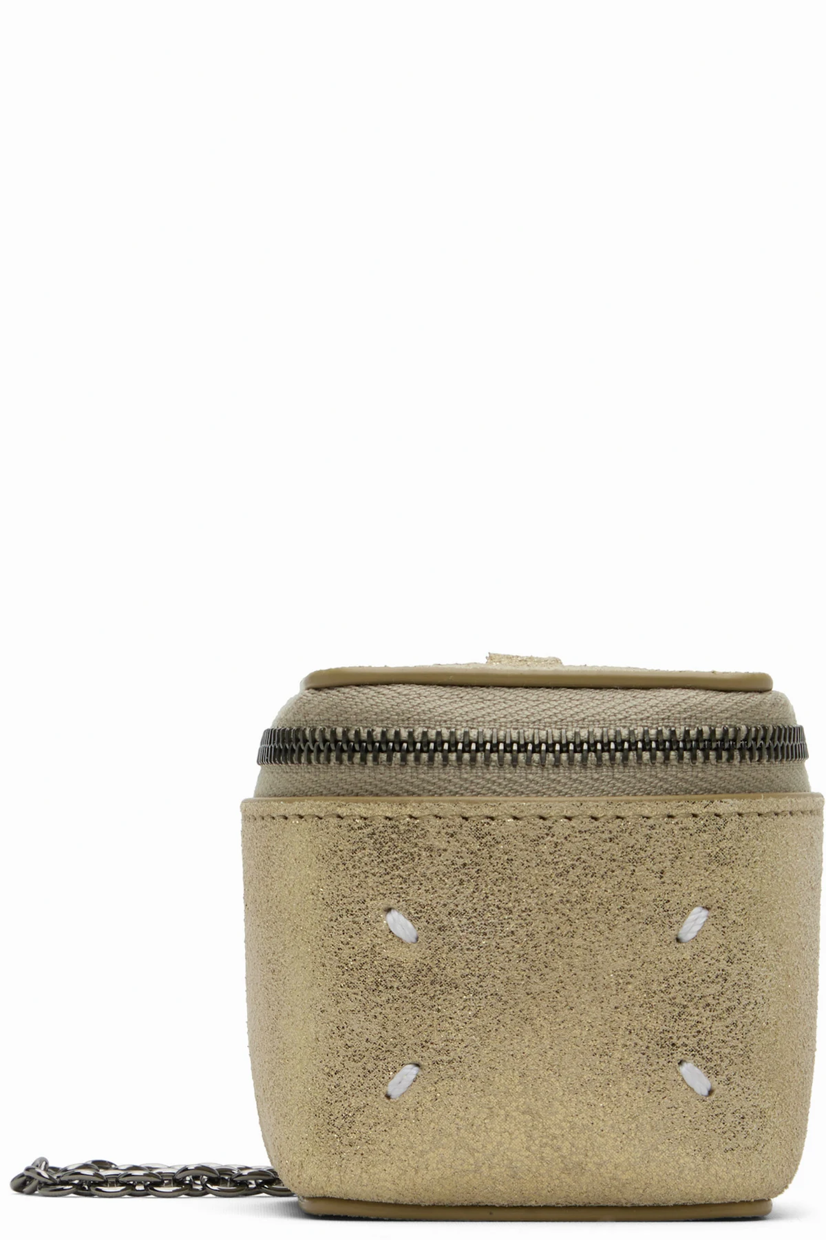 Gold Mini Cube Chain Bag