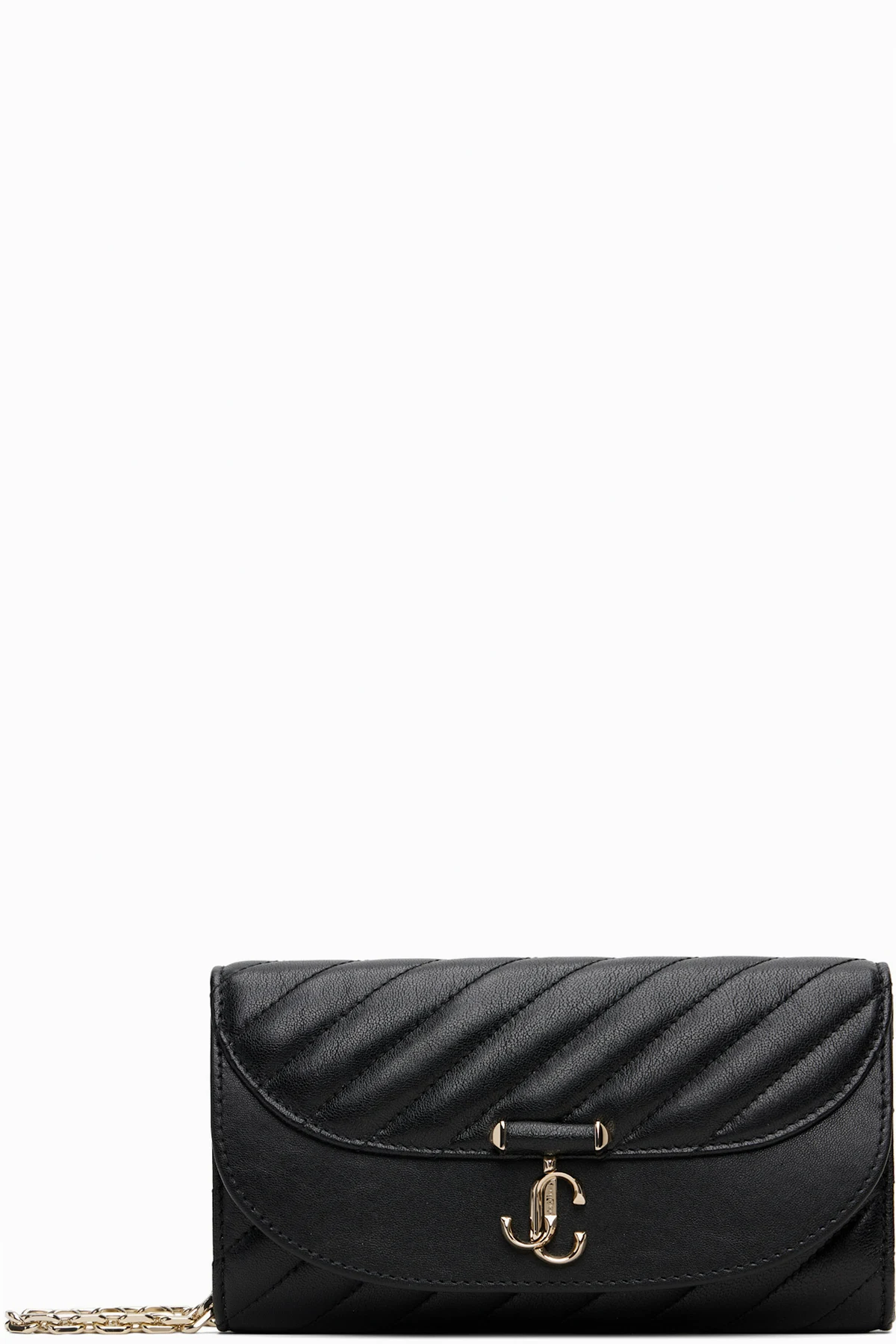 Black Curve Chain Wallet Bag