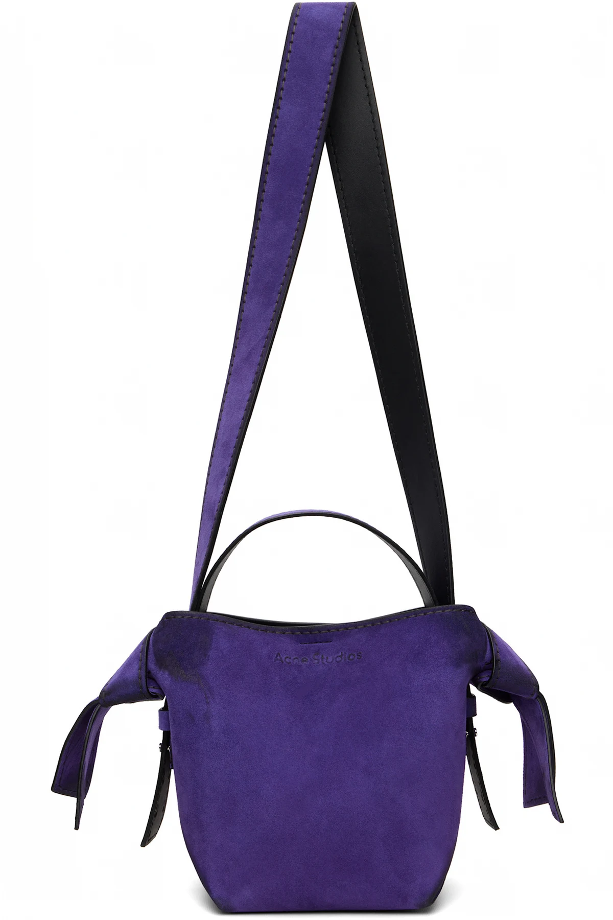 Purple Musubi Mini Suede Crossbody Bag